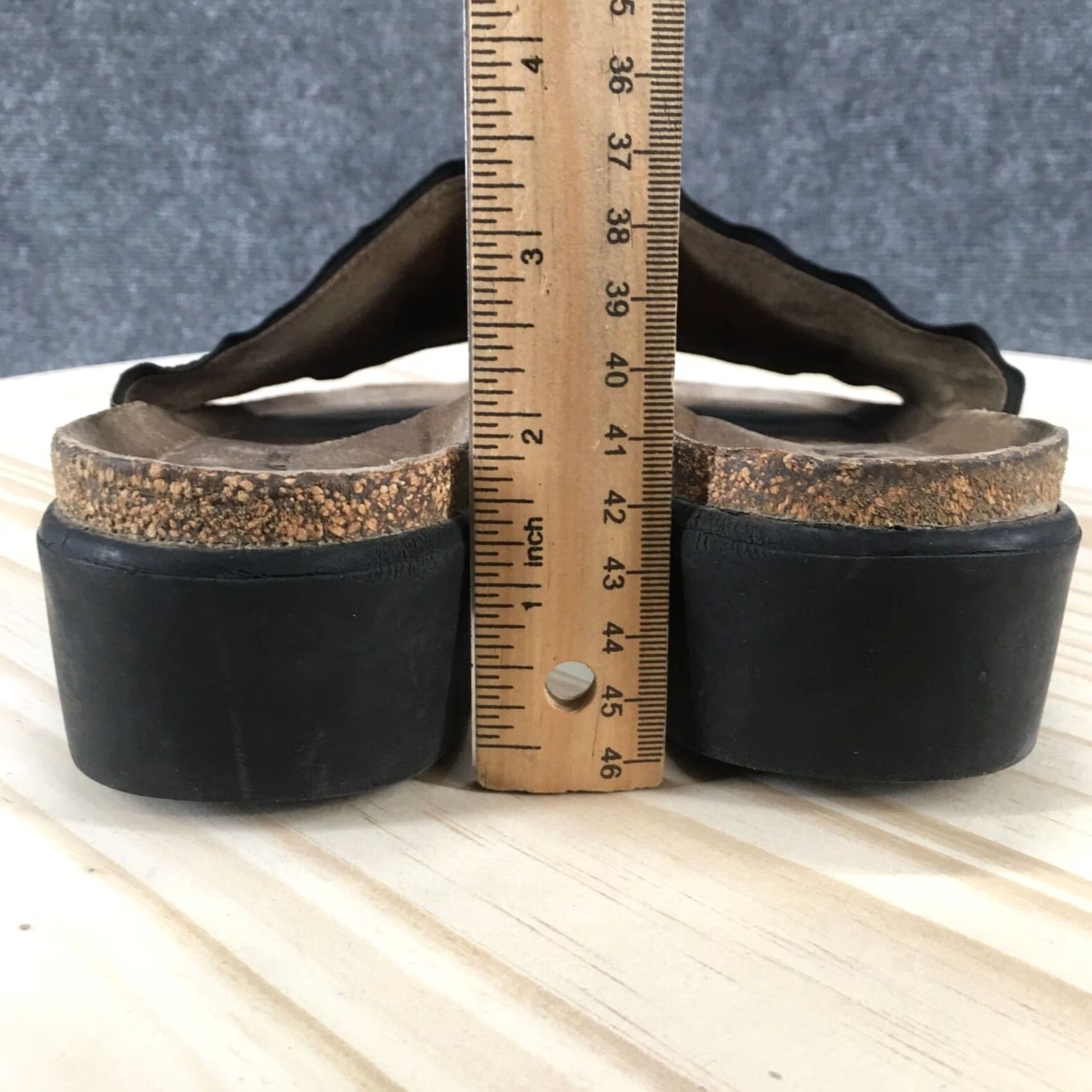 Naturalizer Naturalizer Sandals Women Slip On Black Wedge Open Toe Casual 9.5 Flat Heel Slide Shoes Size US 10 / IT 40 - 7 Thumbnail