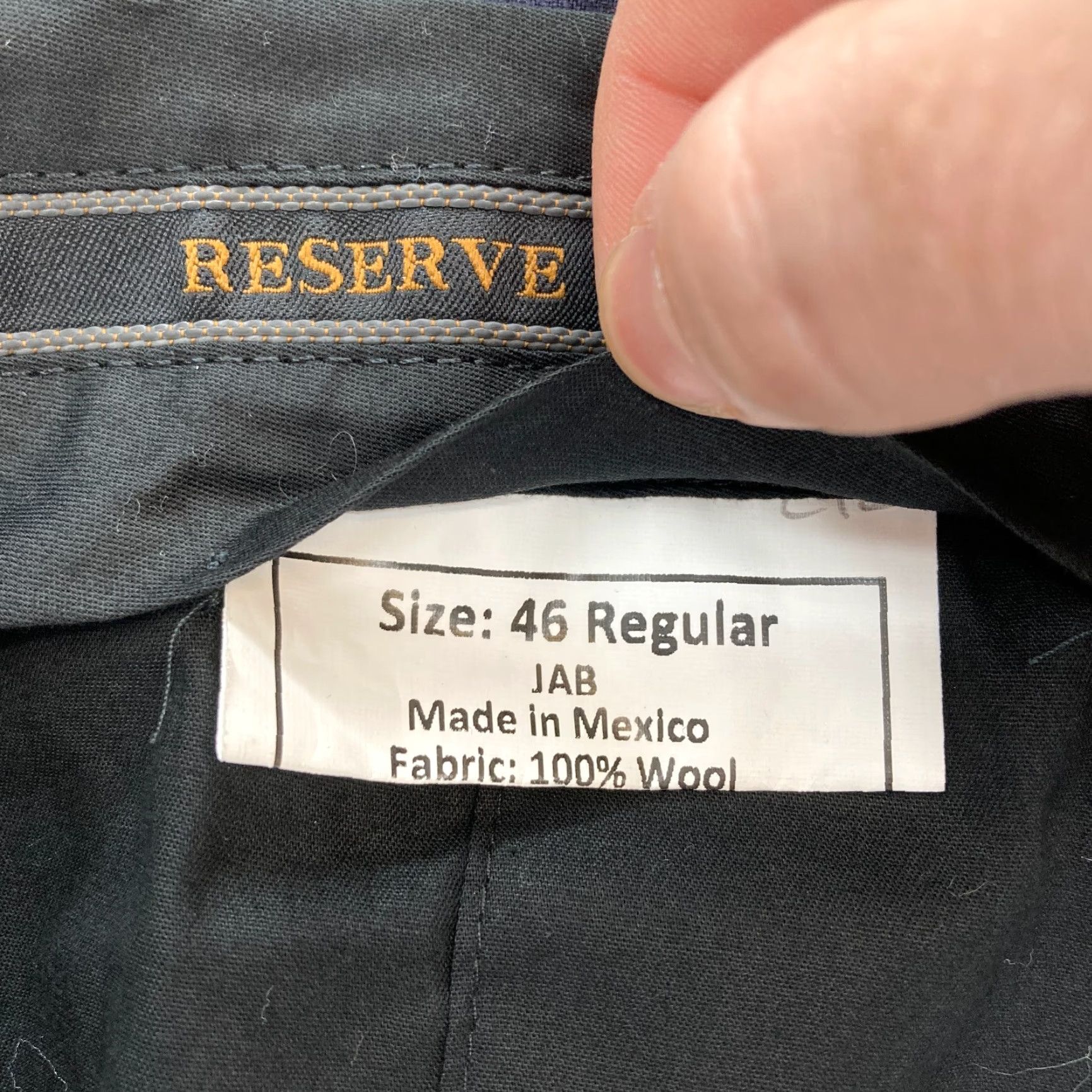 Jos. A. Bank Jos. A. Bank Reserve Dress Pants Mens 46R Navy Blue Wool Size US 30 / EU 46 - 7 Thumbnail