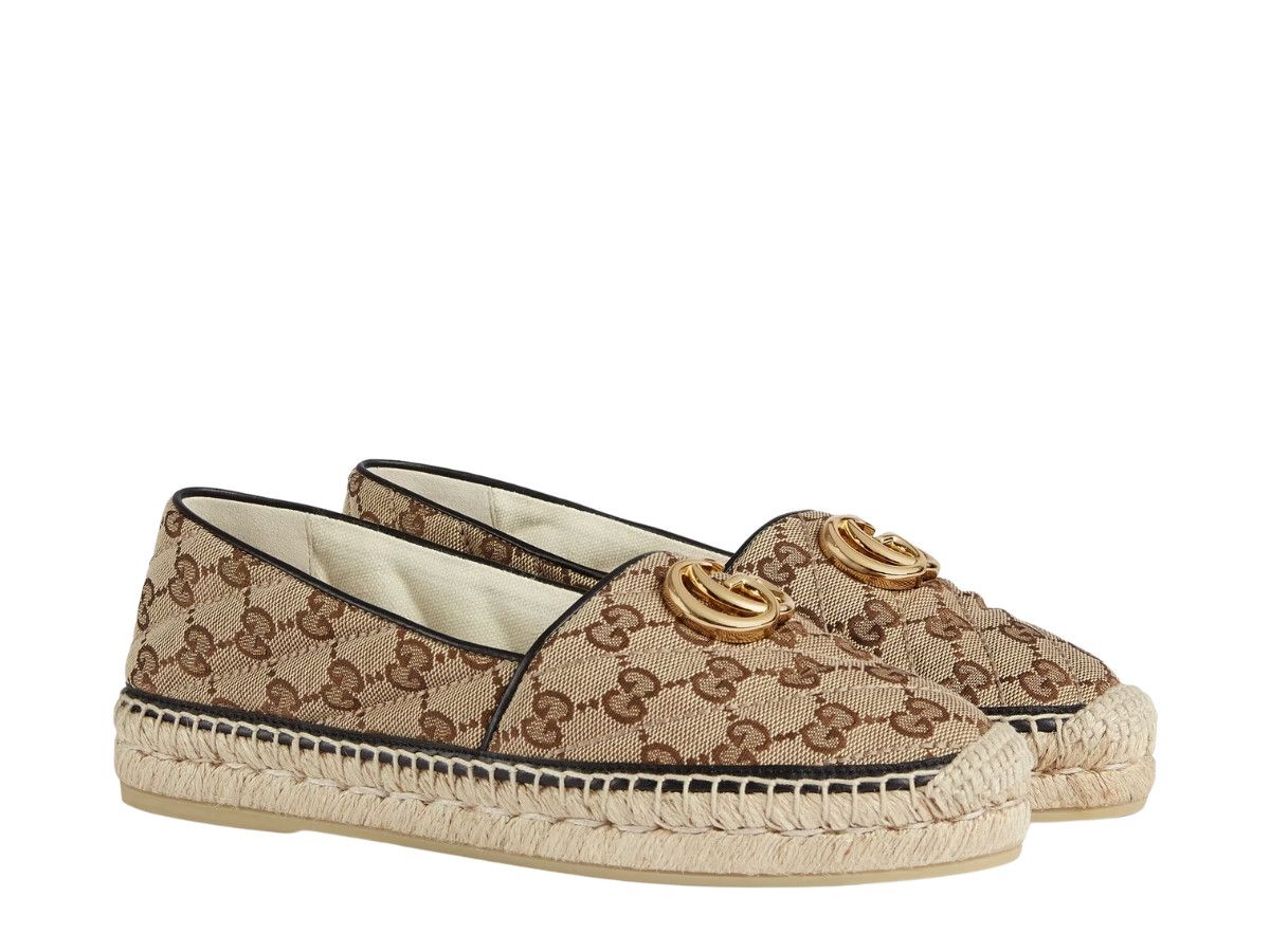 Gucci o1s1wg110225 GG Matelassé Canvas Espadrilles in Multicolor Size US 5 / IT 35 - 2 Thumbnail