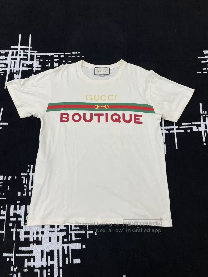 Gucci Gucci Short-sleeved T-shirt with horse buckle letter logo Size S / US 4 / IT 40 - 1 Thumbnail