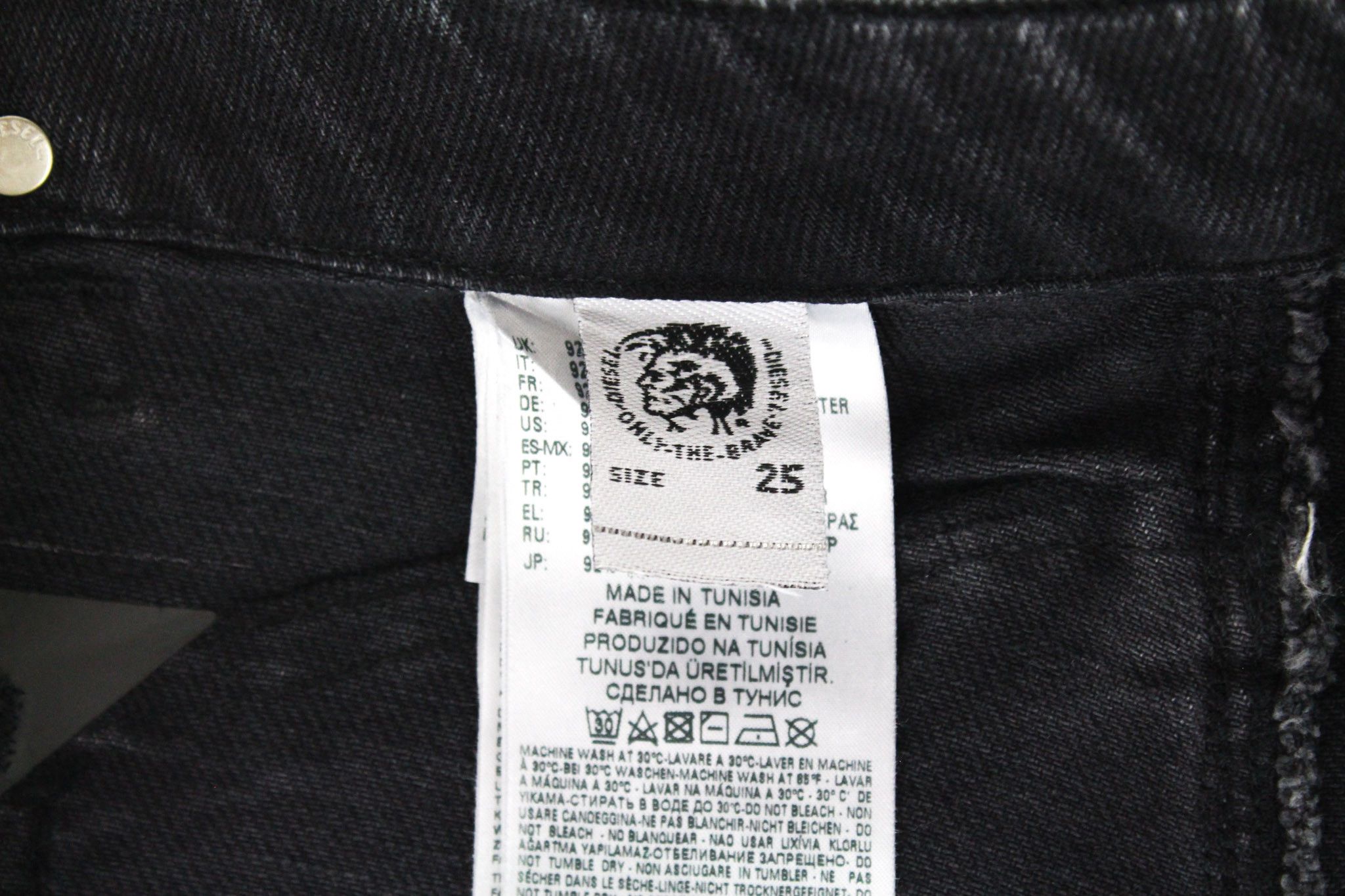 Diesel D-EARLIE 080AP W25/L30 Black High Waist Jeans 71074 Size 25" / US 0 / IT 36 - 9 Thumbnail