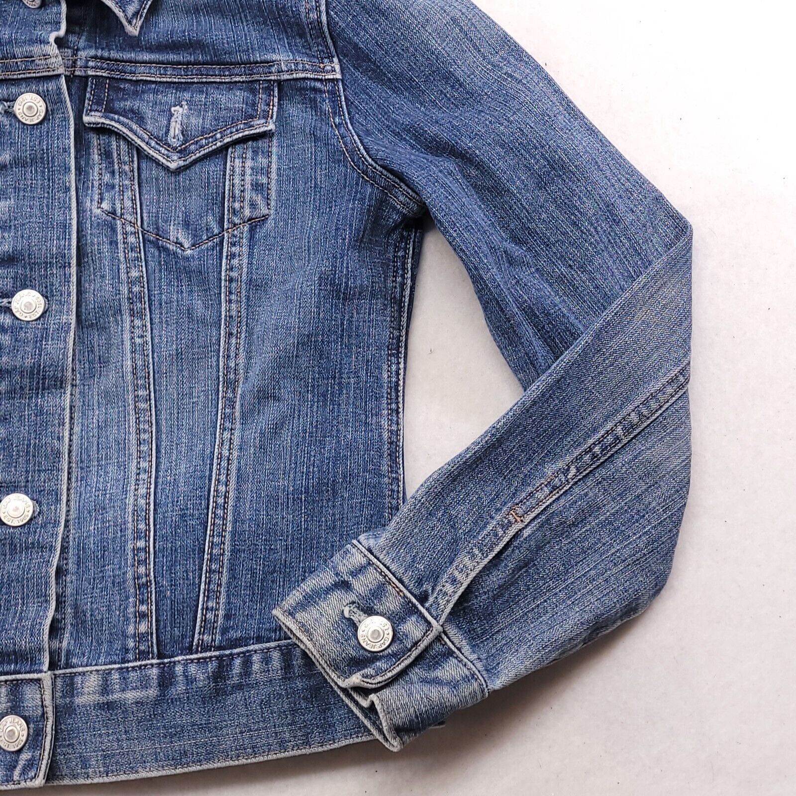 Gap Gap Casual Denim Long Sleeve Jacket Womens Size XS Blue Size XS / US 0-2 / IT 36-38 - 6 Thumbnail