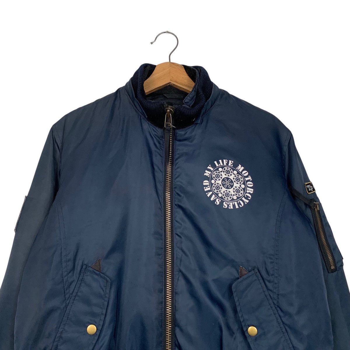 Japanese Brand ☀️Motoarmy bomber style zipper faded jacket Size US M / EU 48-50 / 2 - 8 Thumbnail