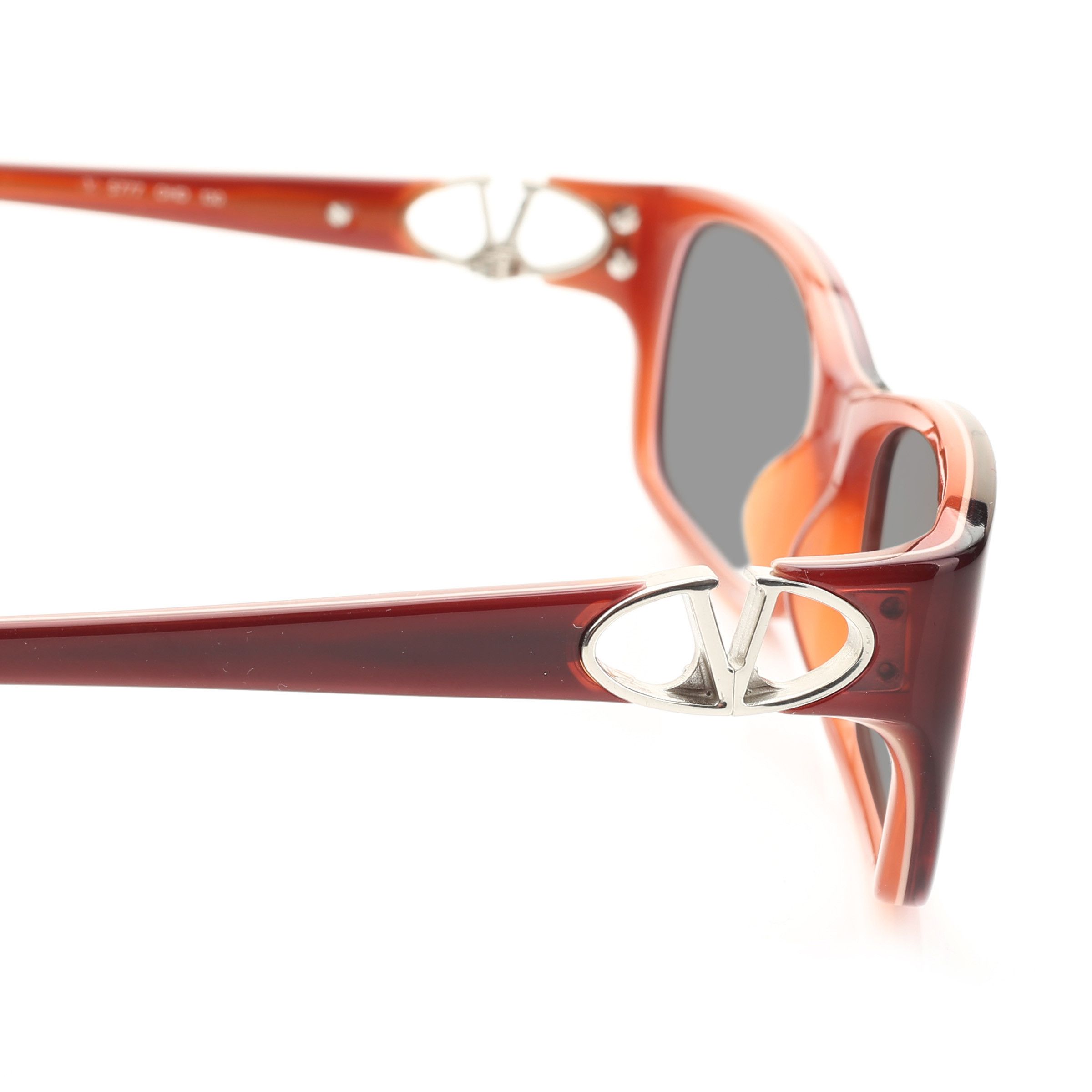 Valentino Valentino '00s Signature Red Plastic Sunglasses Size ONE SIZE - 2 Thumbnail