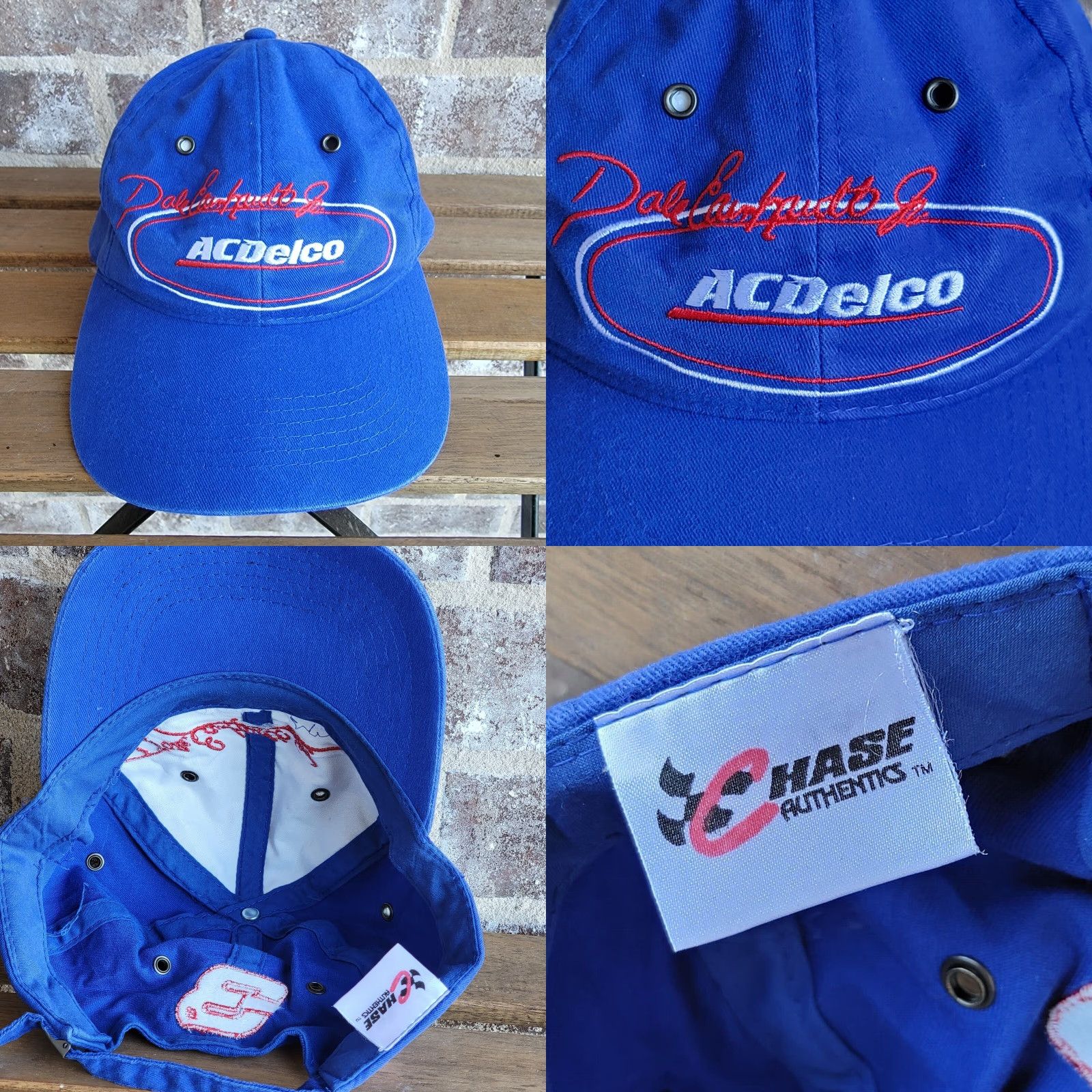 Chase Authentics Chase Authentics Dale Earnhardt Jr. Hat Cap Adult Adjustable Blue ACDelco NASCAR #3 Baseball Cap Mens Size ONE SIZE - 8 Thumbnail
