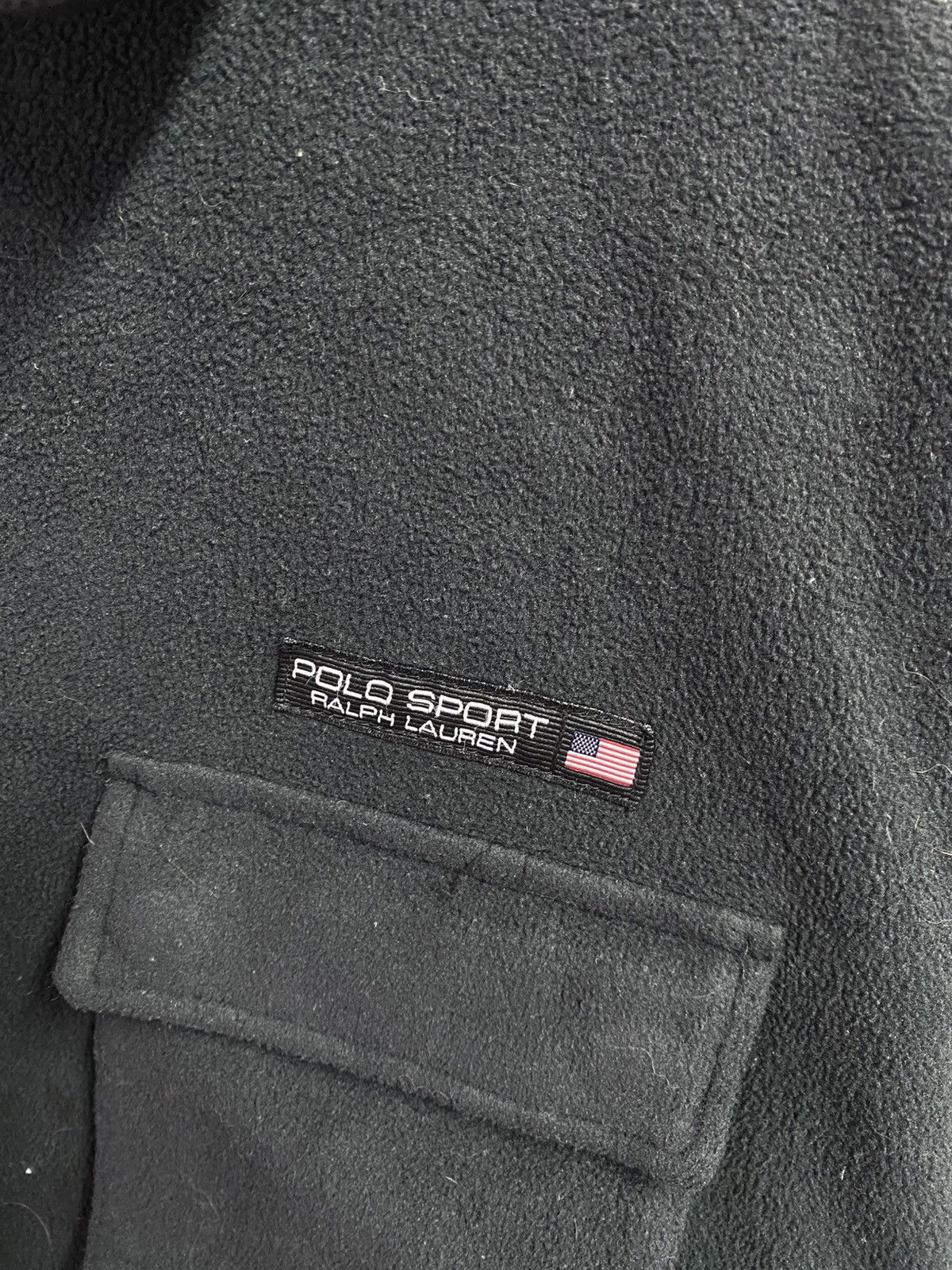 Polo Ralph Lauren vintage Polo Sport Ralph Lauren light fleece jacket in black Size US XL / EU 56 / 4 - 4 Thumbnail