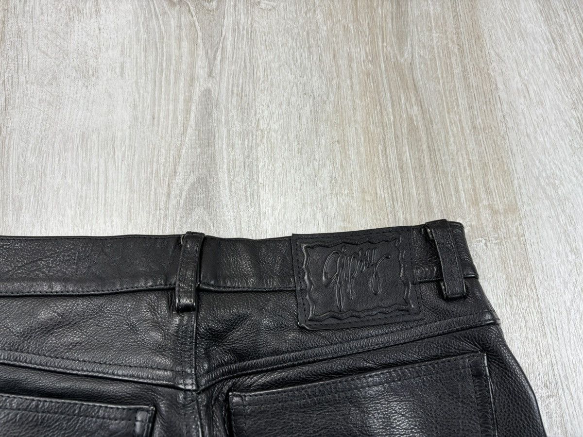 Genuine Leather × Leather × Vintage Womens biker motorcycle leather pants Gipsy Size 30 Size 24" / US 00 / IT 34 - 12 Thumbnail