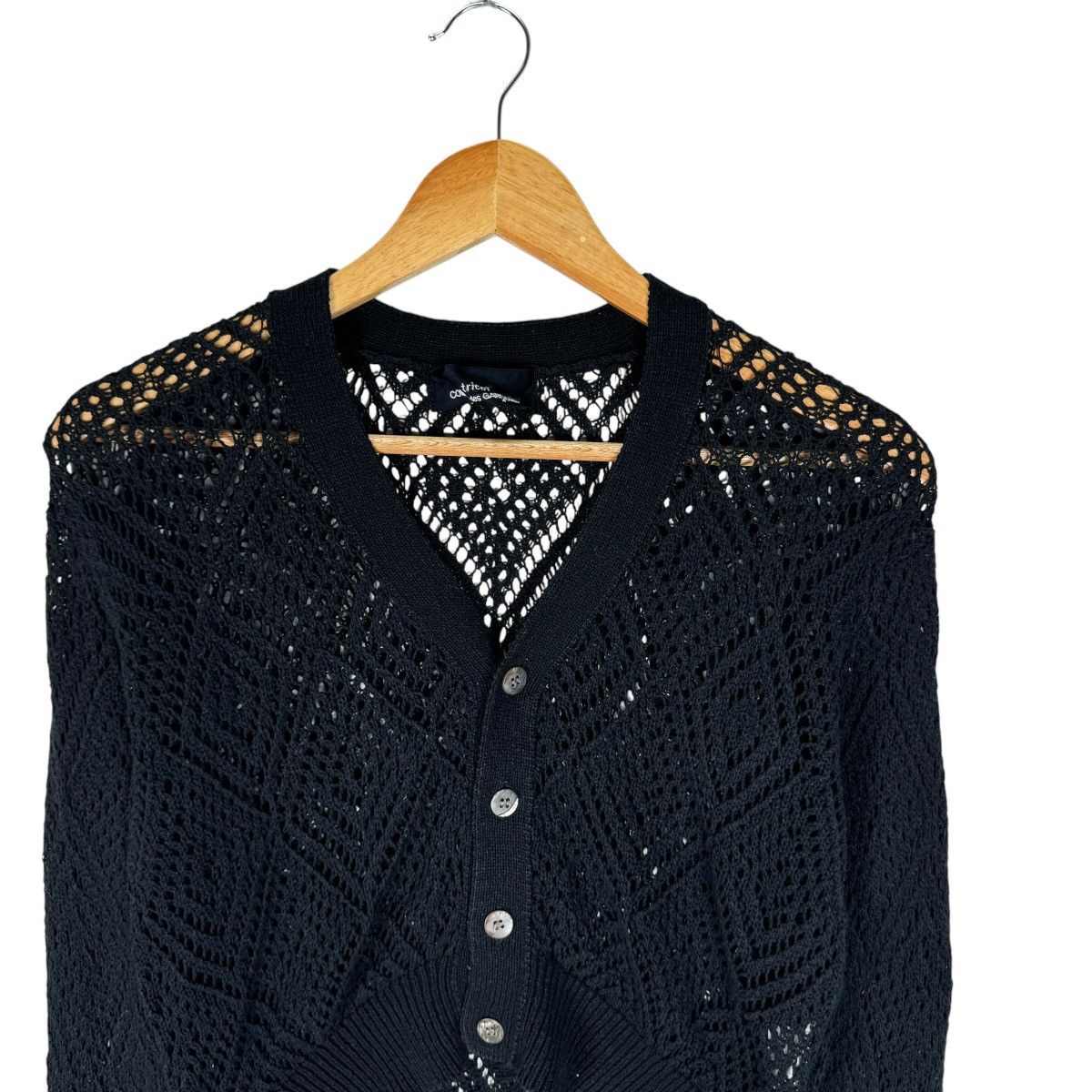 Comme des Garcons ❄️CDG TRICOT FISHNET SS1988 CROPPED JACKET Size S / US 4 / IT 40 - 2 Thumbnail