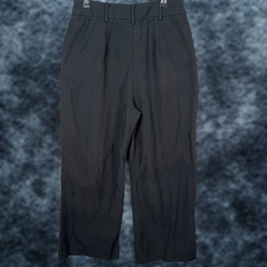 Farm Rio Farm Rio Womens Size Small Black High-Waisted Wide-Leg Pants Lyocell & Cotton Size 28" / US 6 / IT 42 - 1 Thumbnail