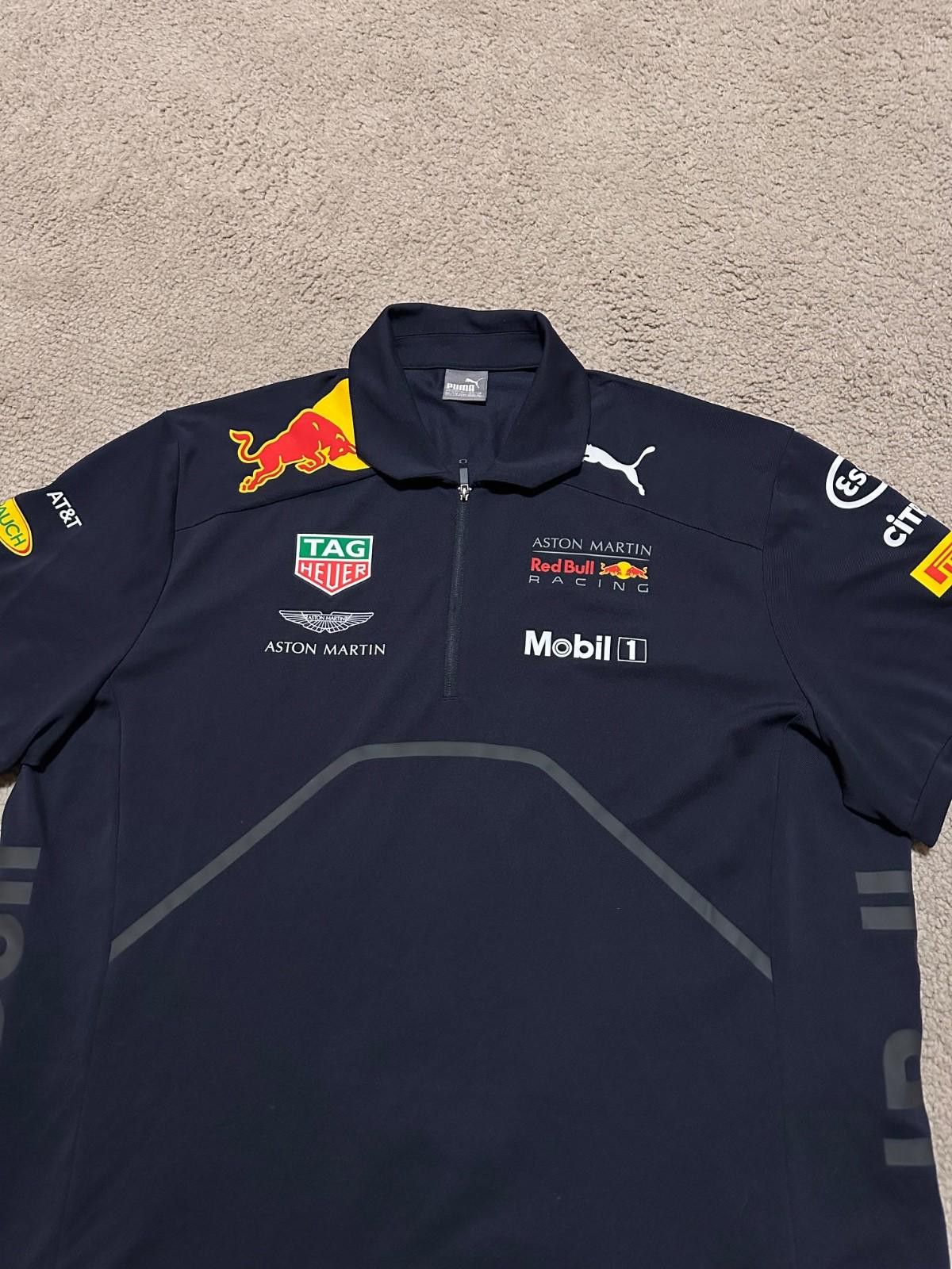 Puma Red Bull Racing Formula 1 Mens Polo Aston Martin RBR F1 Team Size US XXL / EU 58 / 5 - 3 Thumbnail
