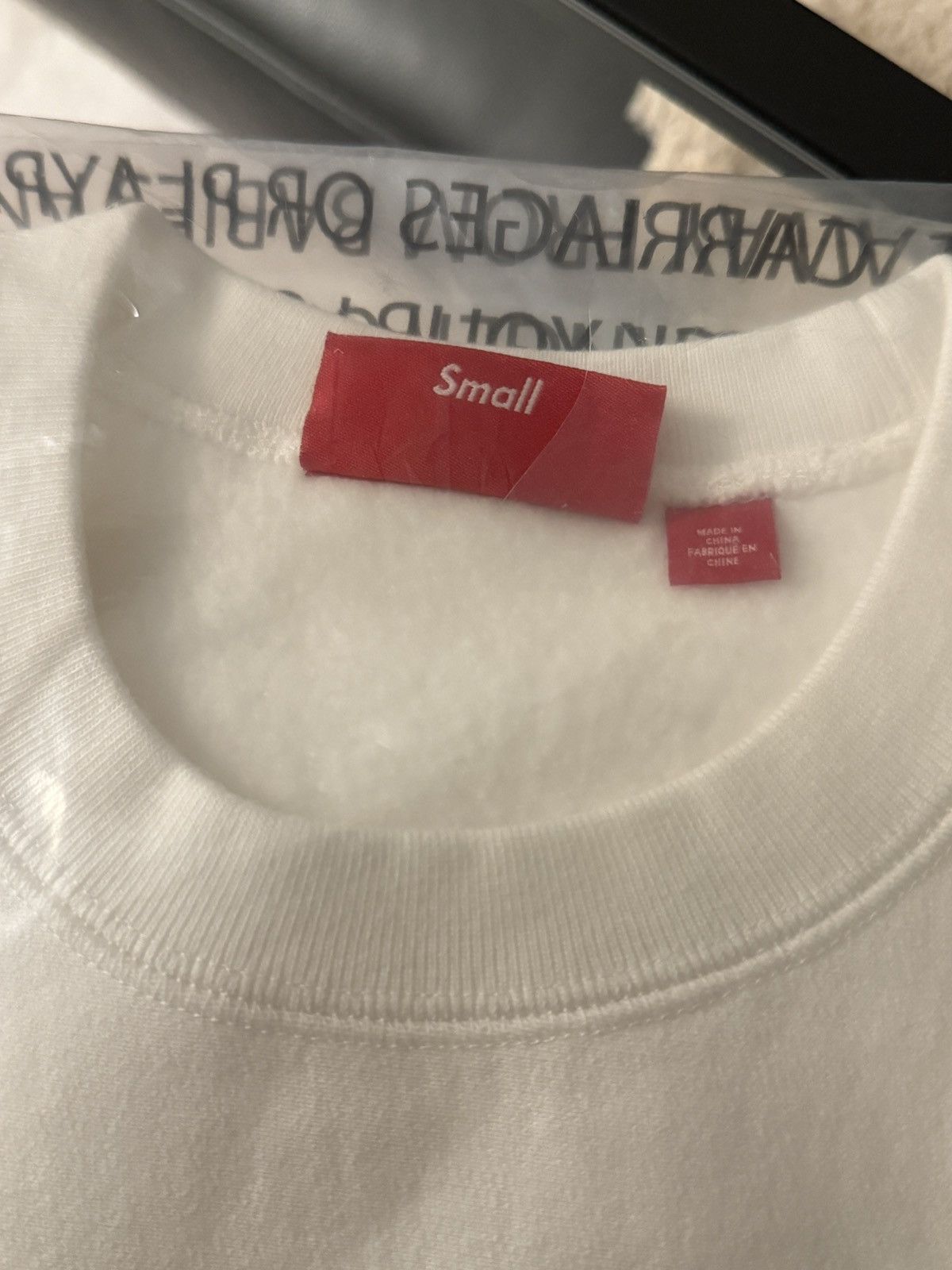 Supreme Supreme Washed White Box Logo Crewneck - Sz S Size US S / EU 44-46 / 1 - 6 Thumbnail