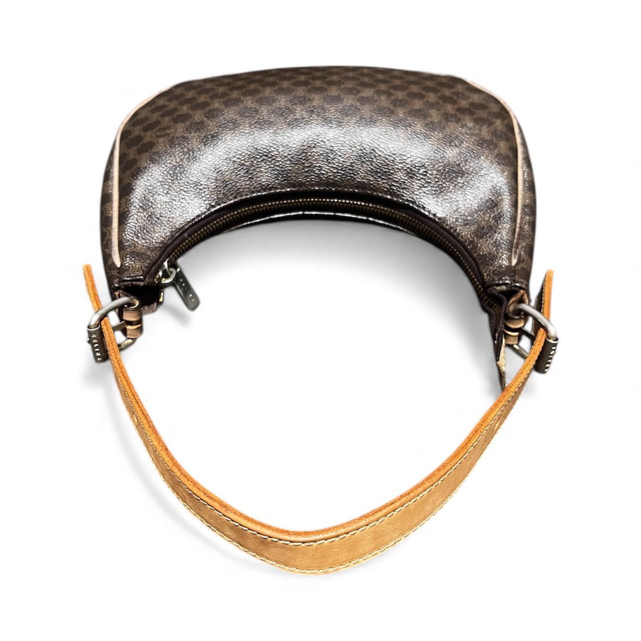 Celine Authentic CELINE Canvas Calfskin Macadam Hobo Shoulder Bag Size ONE SIZE - 7 Thumbnail