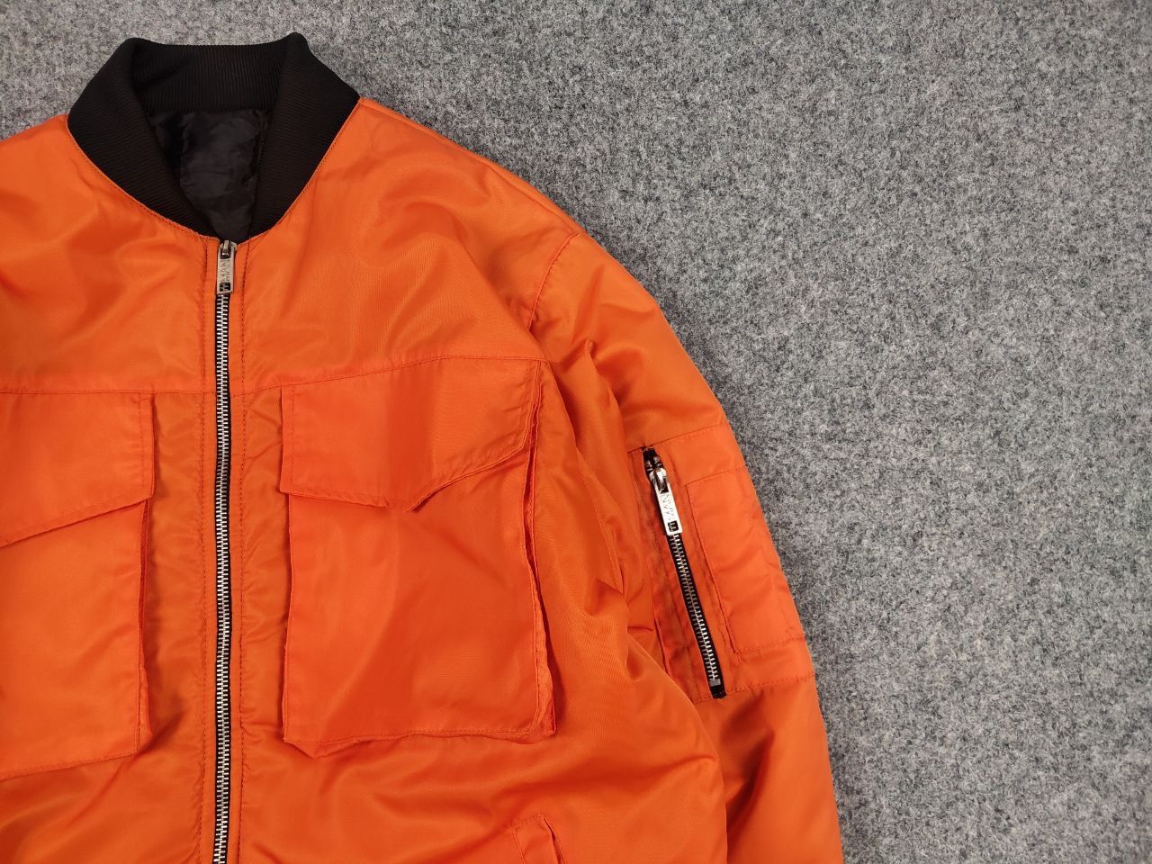 Japanese Brand Vintage Japan Style Orange Pocket Bomber Jacket Y2K Style Size US M / EU 48-50 / 2 - 11 Thumbnail