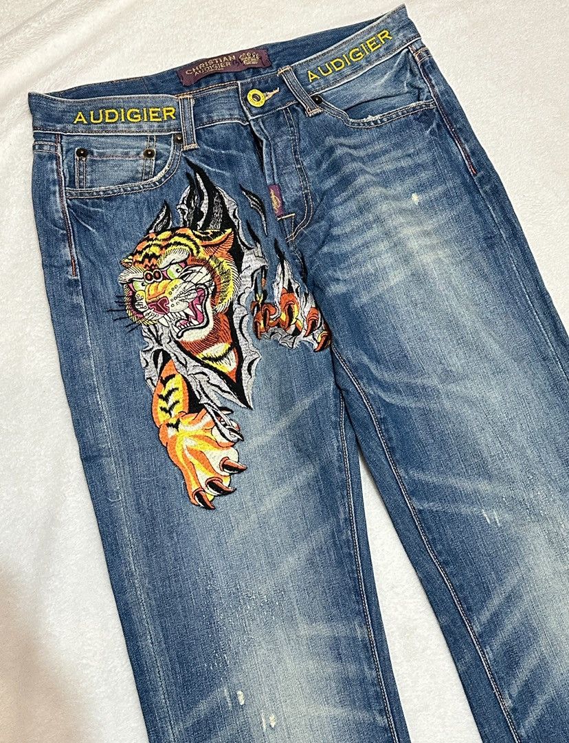 Christian Audigier Vintage christian audigier ed hardy embroidered jeans 30/34 Size US 30 / EU 46 - 3 Thumbnail