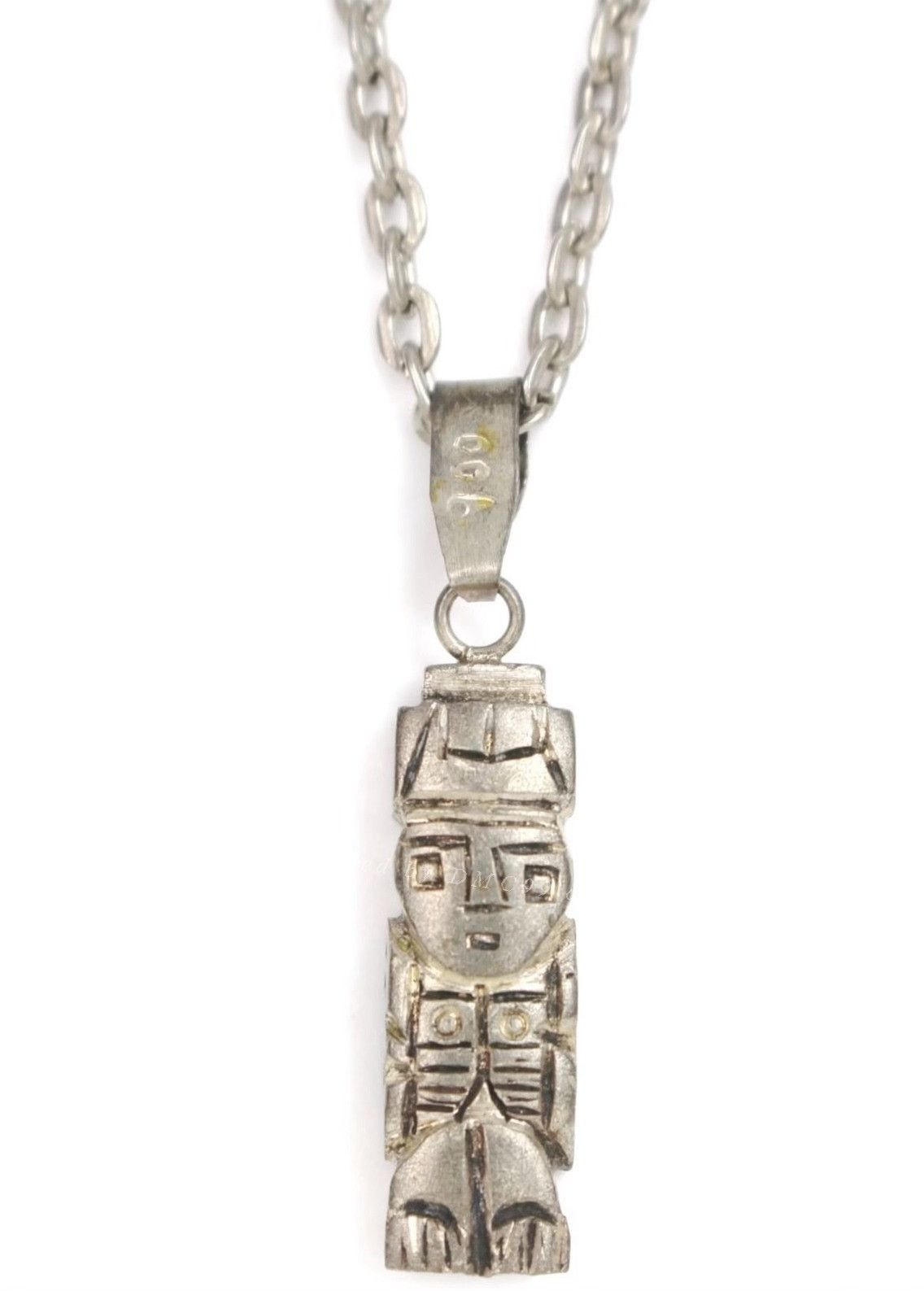 Vintage Vintage 1990s Peruvian Tiwanaku Monolito Totem Pendant Necklace Size ONE SIZE - 1 Thumbnail