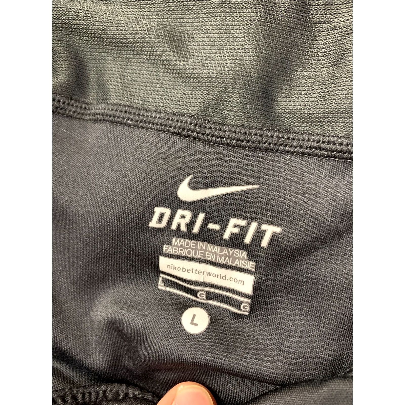 Nike Nike Dri-Fit Running Training Shorts Women L Black Gray Size 36" / US 14 / IT 50 - 4 Thumbnail