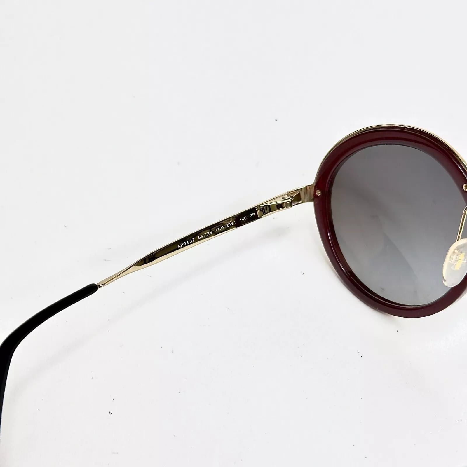Prada PRADA CINEMA 50T Round Metal Gold Burgundy POLARIZED PR50TS Size ONE SIZE - 6 Thumbnail