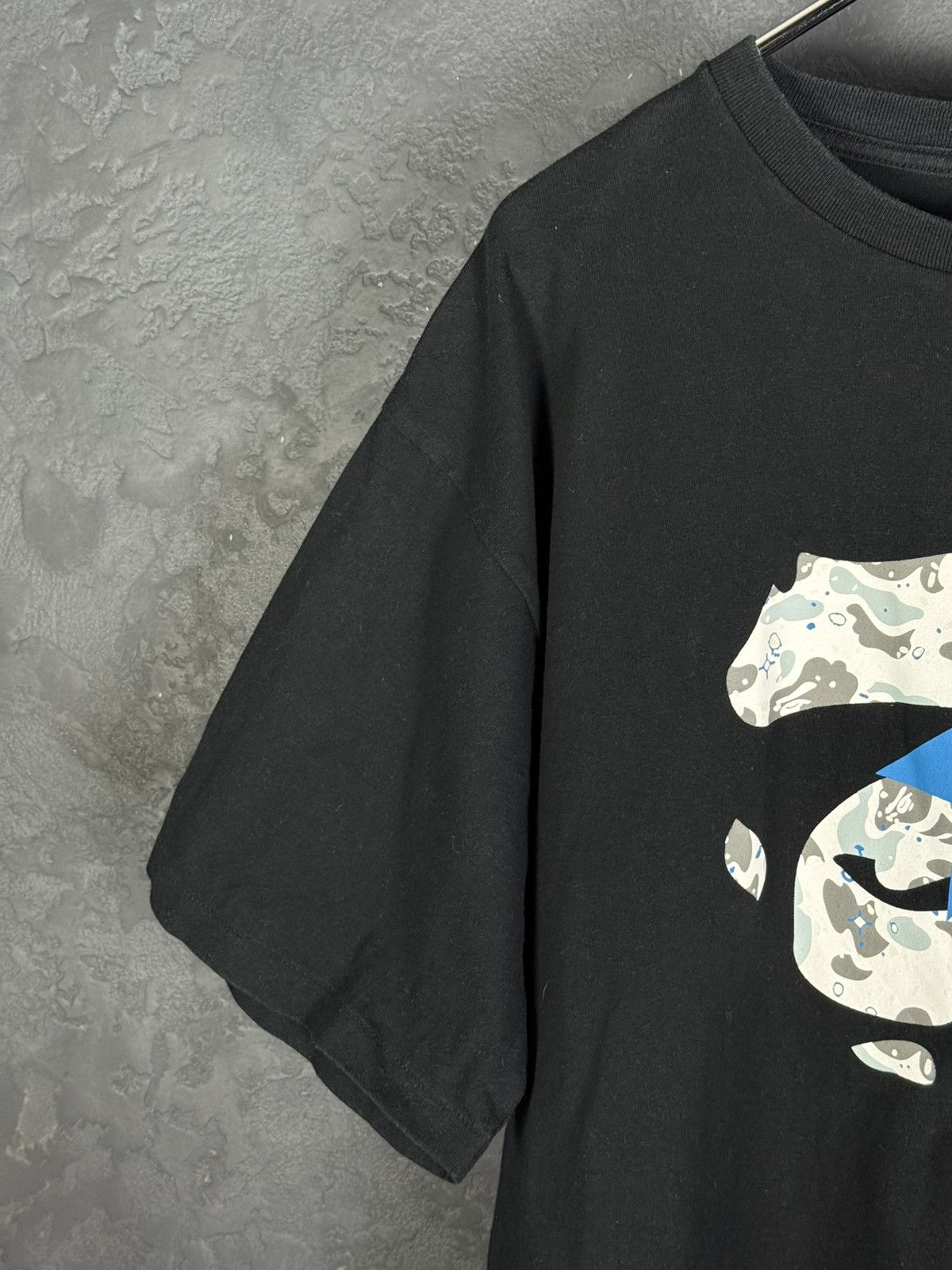 Bape Bape Space Camo Ape Face On Bapesta Tee Black Size US XXL / EU 58 / 5 - 5 Thumbnail