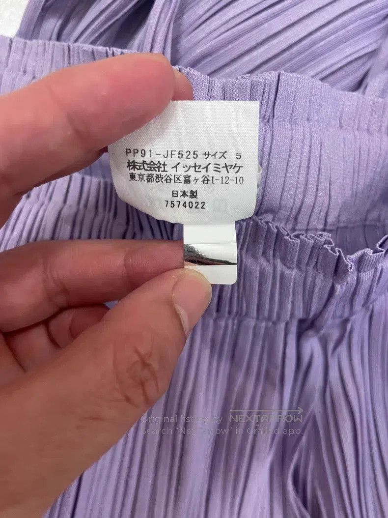Issey Miyake Issey Miyake size:5 Purple Midi Skirt Size 22" - 7 Thumbnail