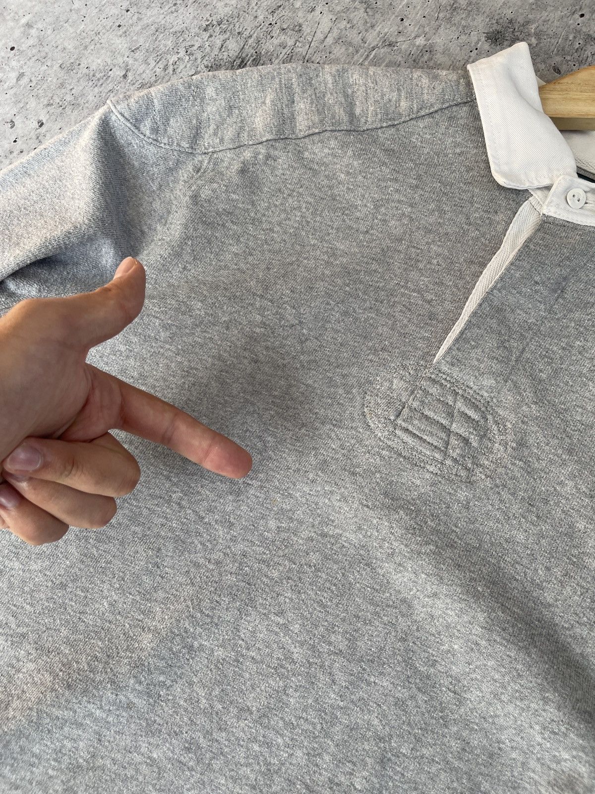 Polo Ralph Lauren × Vintage Vintage Ralph Lauren Polo Shirt Rugby Long Sleeve Pony Logo Size US XL / EU 56 / 4 - 3 Thumbnail