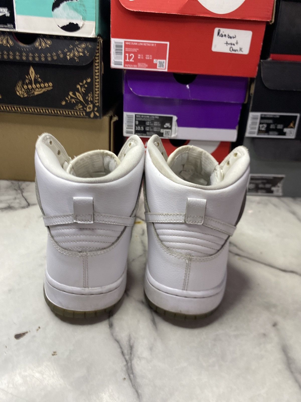 Nike Dunk high white base grey Size US 10.5 / EU 43-44 - 4 Thumbnail