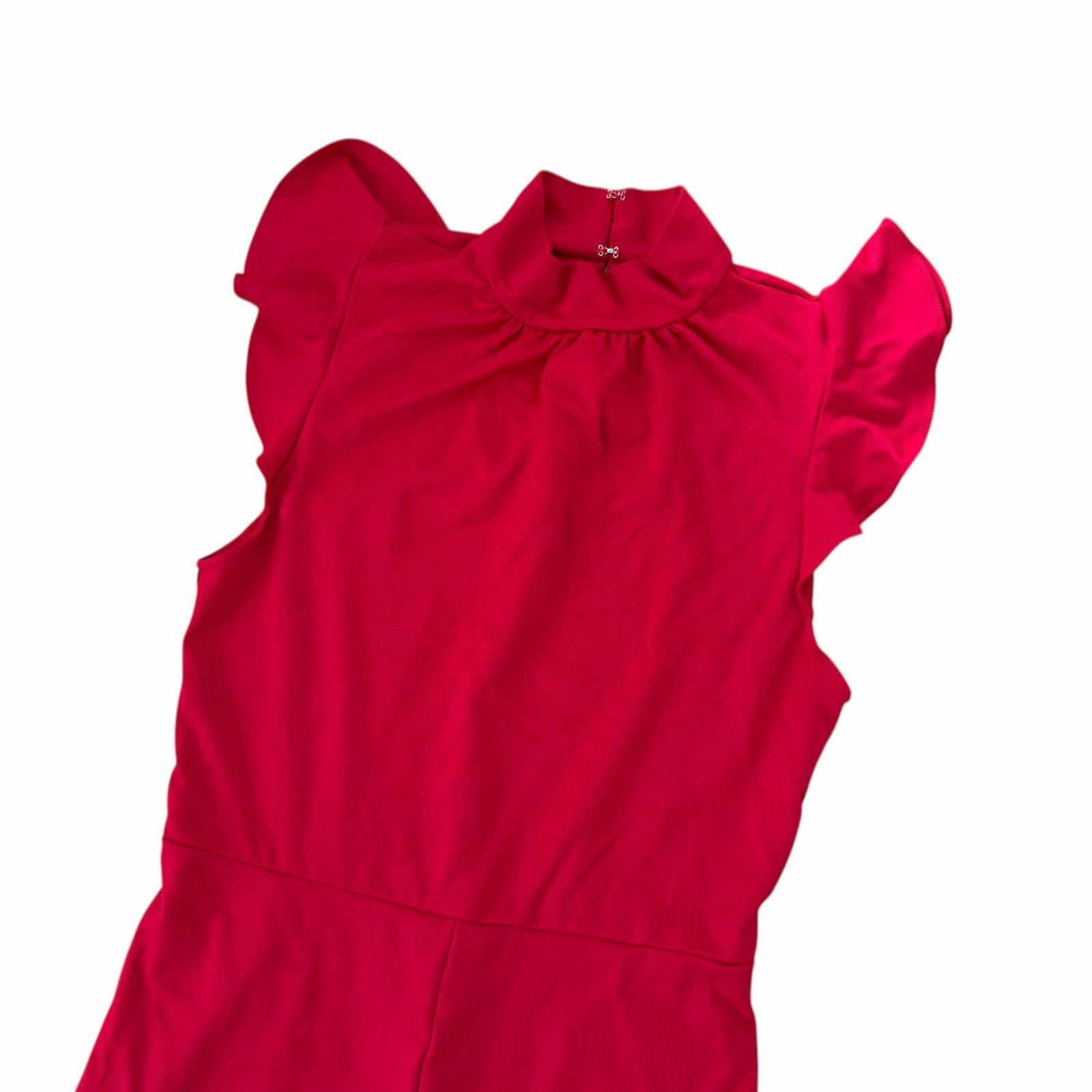 Amanda Uprichard Amanda Uprichard Red Davina Flare Jumpsuit Sz L Size 34" / US 12 / IT 48 - 2 Thumbnail