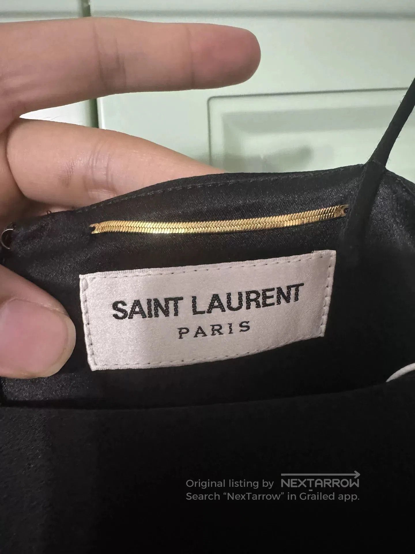Saint Laurent Paris Saint Laurent Black Slip Dress. Size S / US 4 / IT 40 - 3 Thumbnail