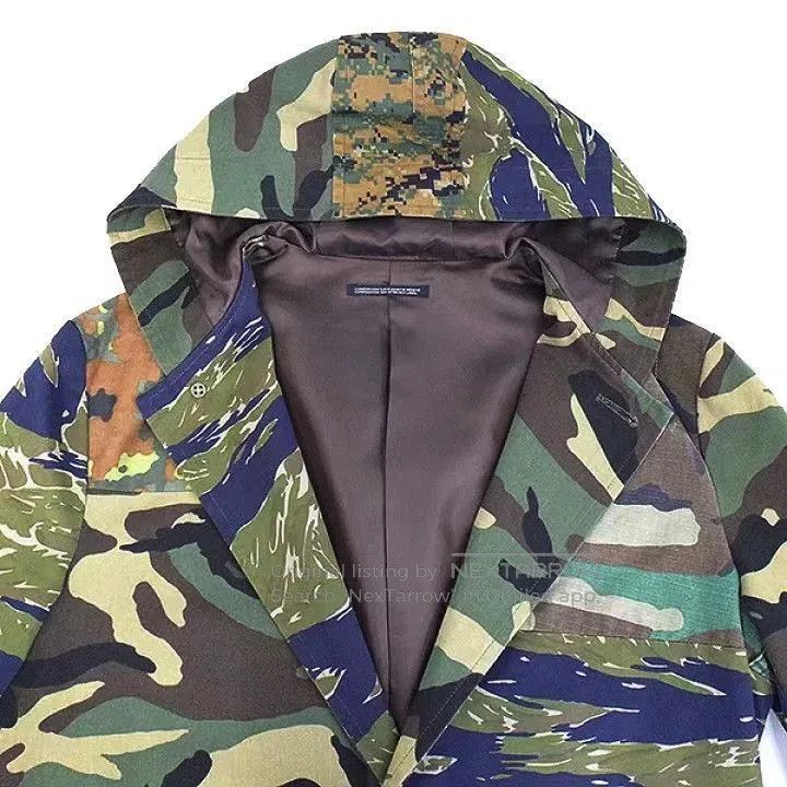 Yohji Yamamoto Camouflage Hooded Long Coat. Size US M / EU 48-50 / 2 - 5 Thumbnail