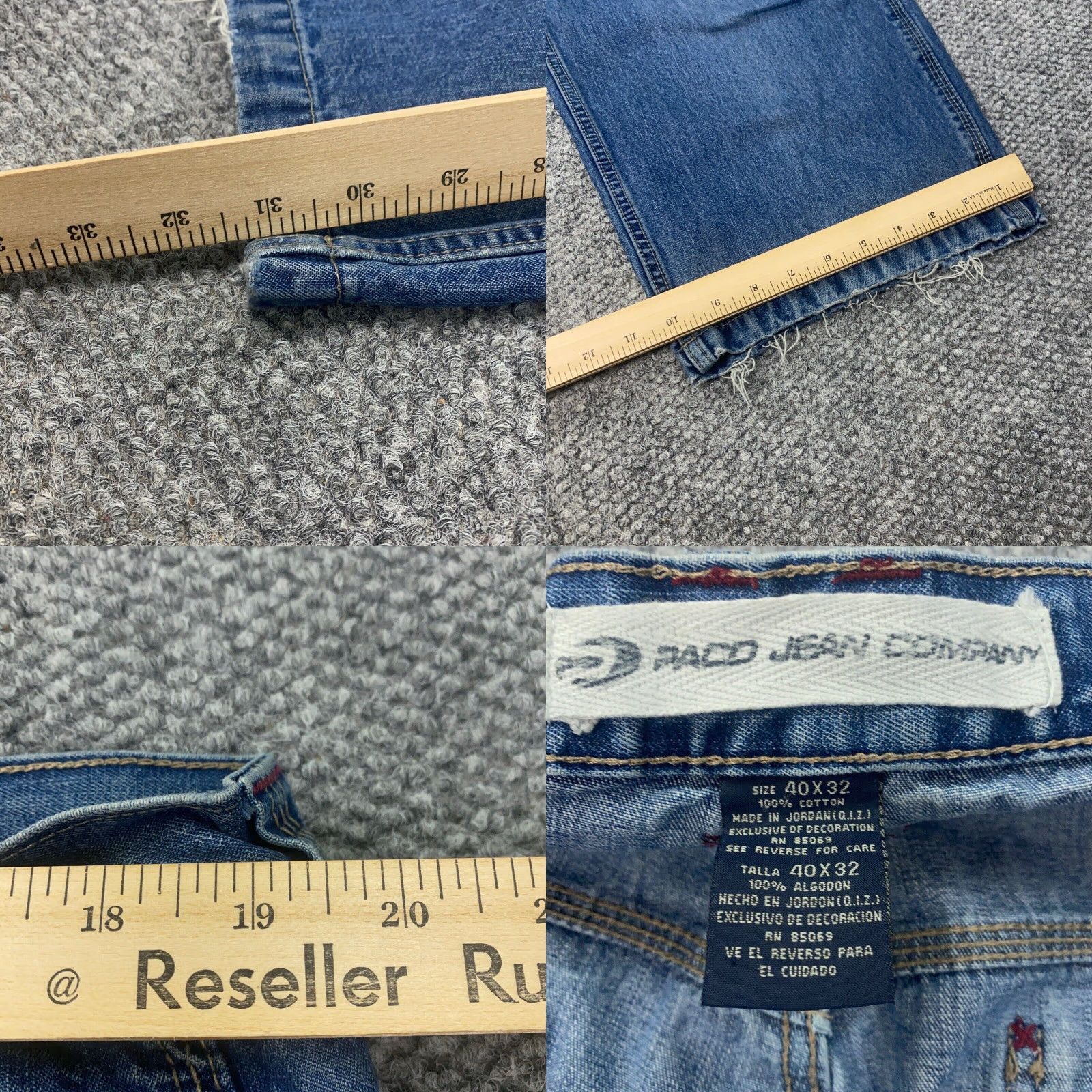 Vintage VINTAGE Paco Jeans Mens Jeans 40x32 Blue Carpenter Baggy Loose Skater Grunge Y2K Men's 40 Regular Inseam 31" Cotton Denim Retro 90s Mens Size US 40 / EU 56 - 8 Thumbnail