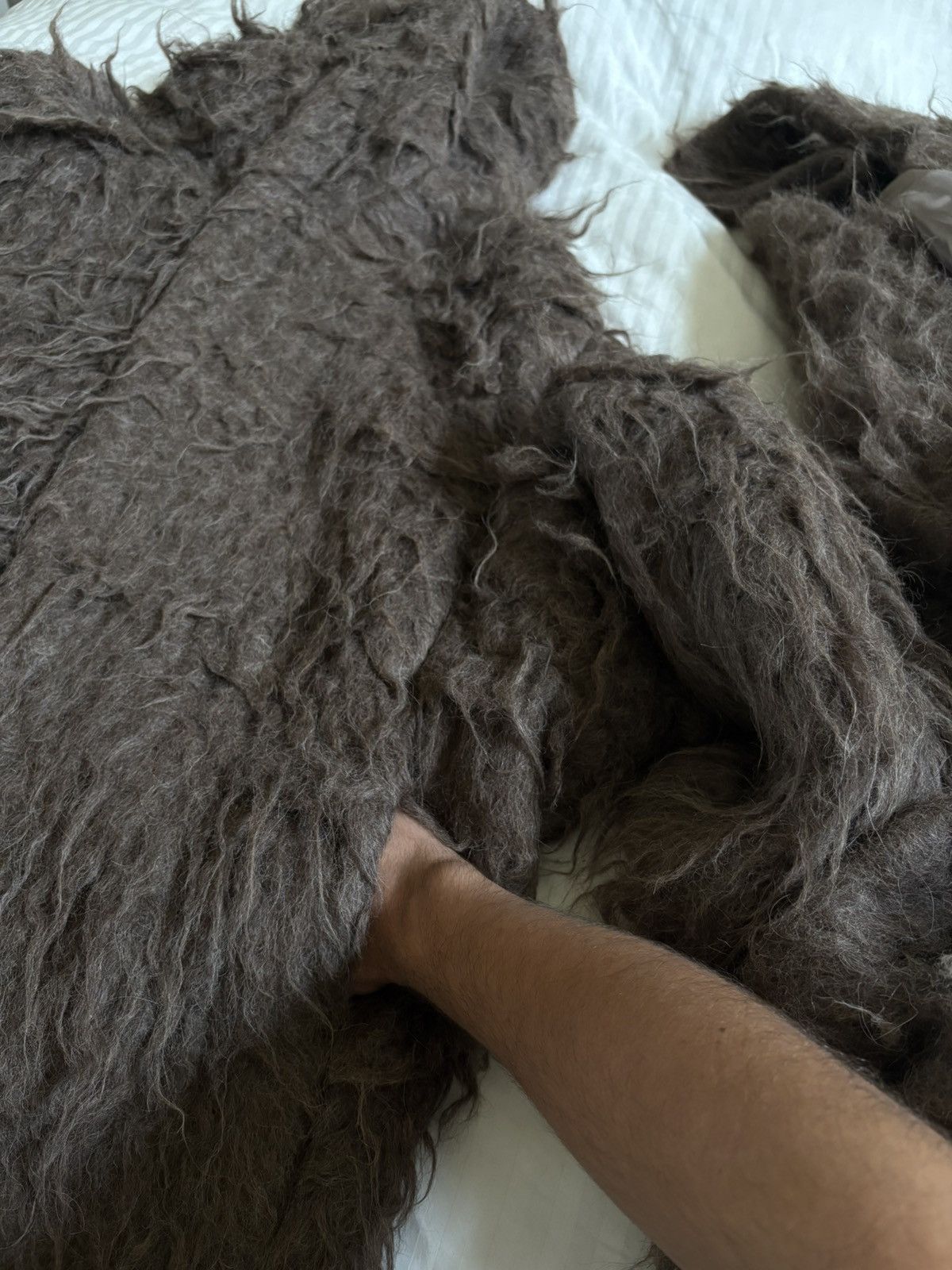 Rick Owens Peter OVERSIZED alpaca & Silk Felt Hooded jacket Size XS / US 0-2 / IT 36-38 - 9 Thumbnail