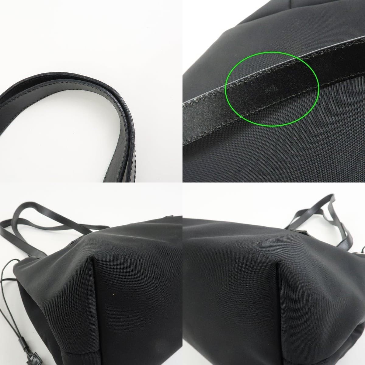 Gucci Gucci Logo Nylon Leather Shoulder Bag Black Size ONE SIZE - 4 Thumbnail
