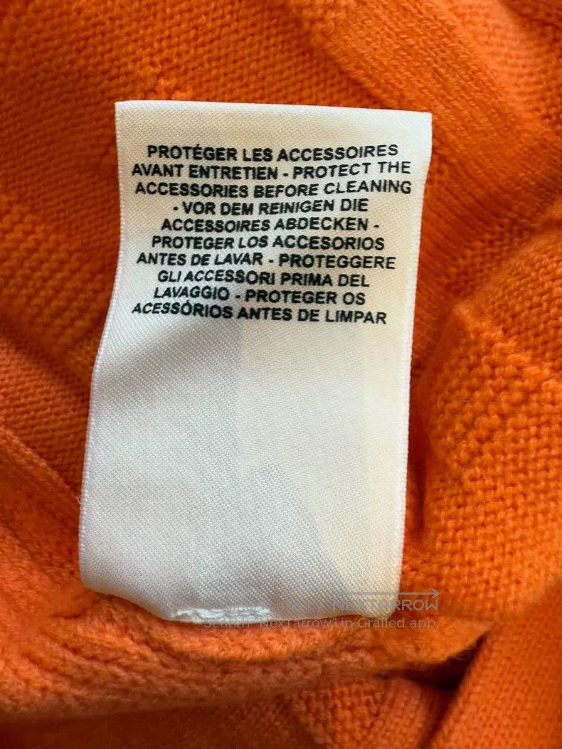 Hermes Hermes Orange wool cardigan, pure cashmere material Size XS / US 0-2 / IT 36-38 - 6 Thumbnail