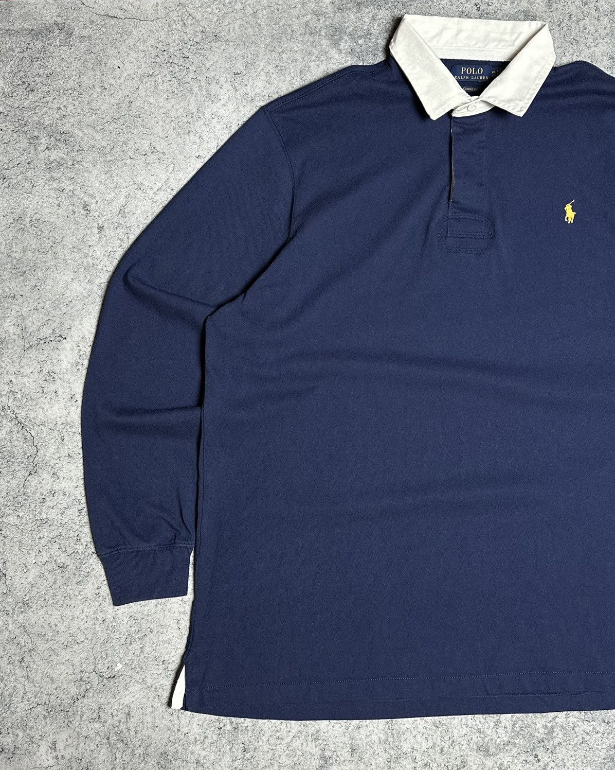 Polo Ralph Lauren Polo Ralph Lauren Rugby Longsleeve Blue Shirt Size US XXL / EU 58 / 5 - 2 Thumbnail