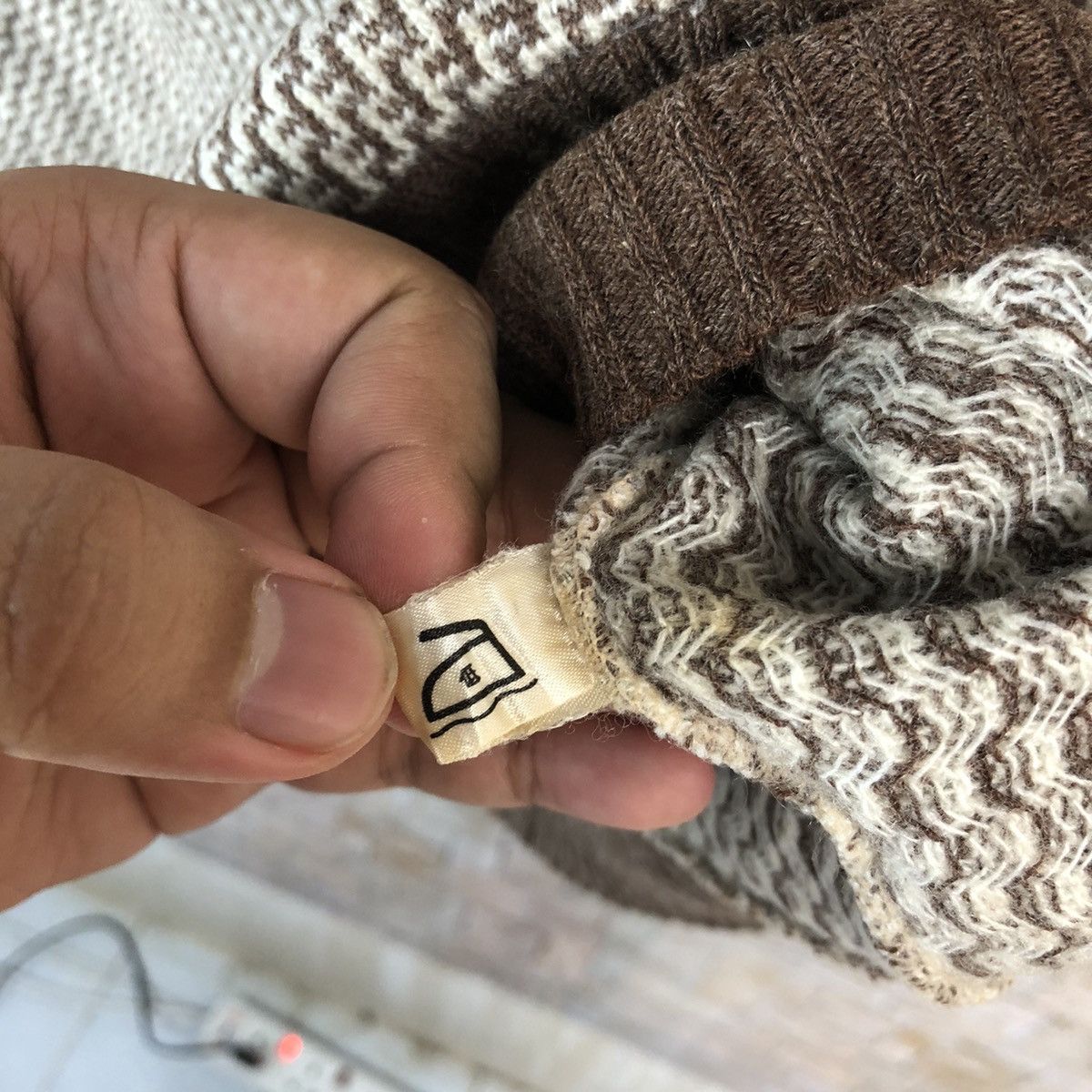 Homespun Knitwear × Japanese Brand Argus Brown vintage japan Knitwear #A1111 Size US M / EU 48-50 / 2 - 11 Thumbnail