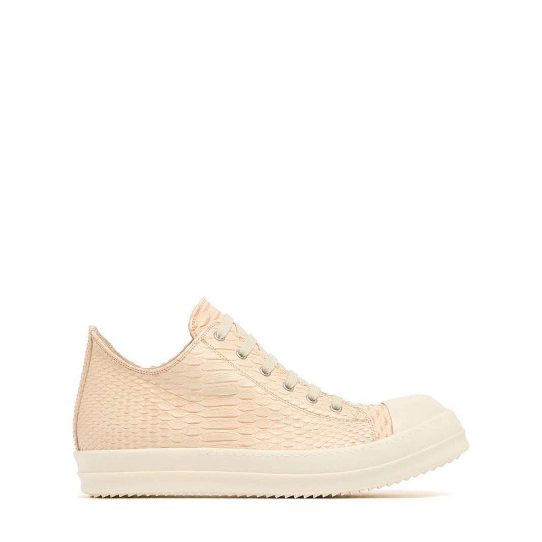 RICK OWENS Textured Pink Leather Sneakers New & Authentic (M