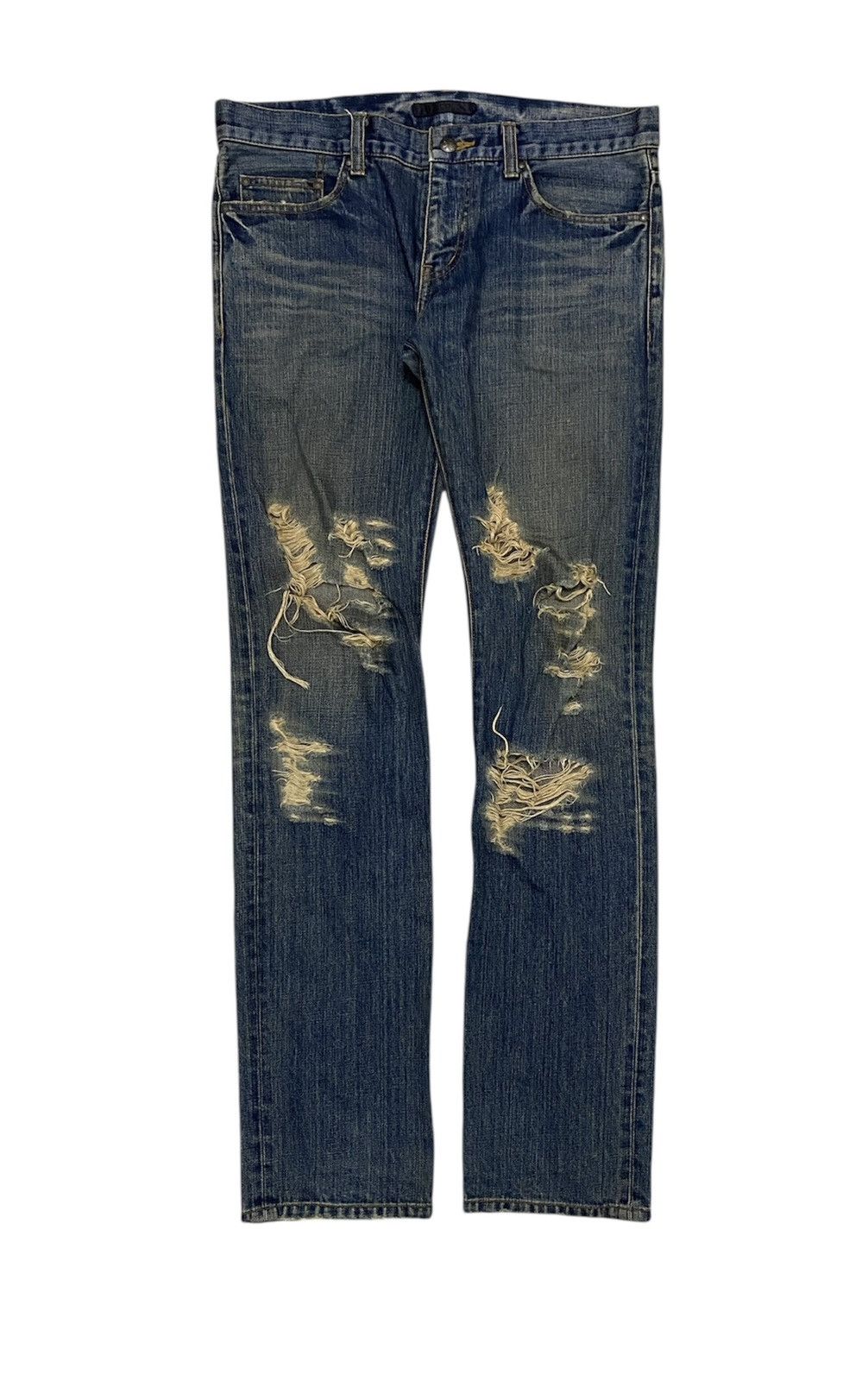 Tornado Mart 2000s RICO Japan Distressed Hem RIRI Zipper Size US 34 / EU 50 - 1 Thumbnail