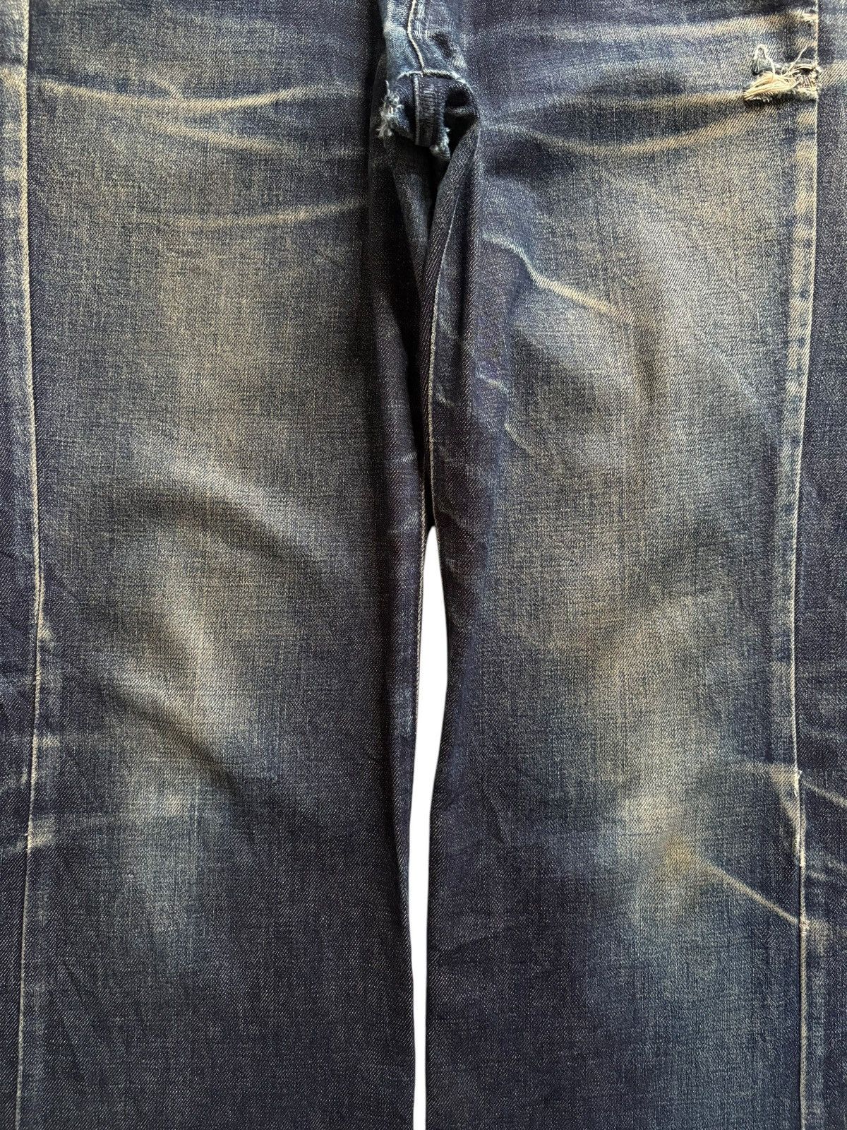 Boycott × Japanese Brand Vintage Boycott Rusty Mud Wash Distress Rip Flare Jeans Size US 32 / EU 48 - 5 Thumbnail
