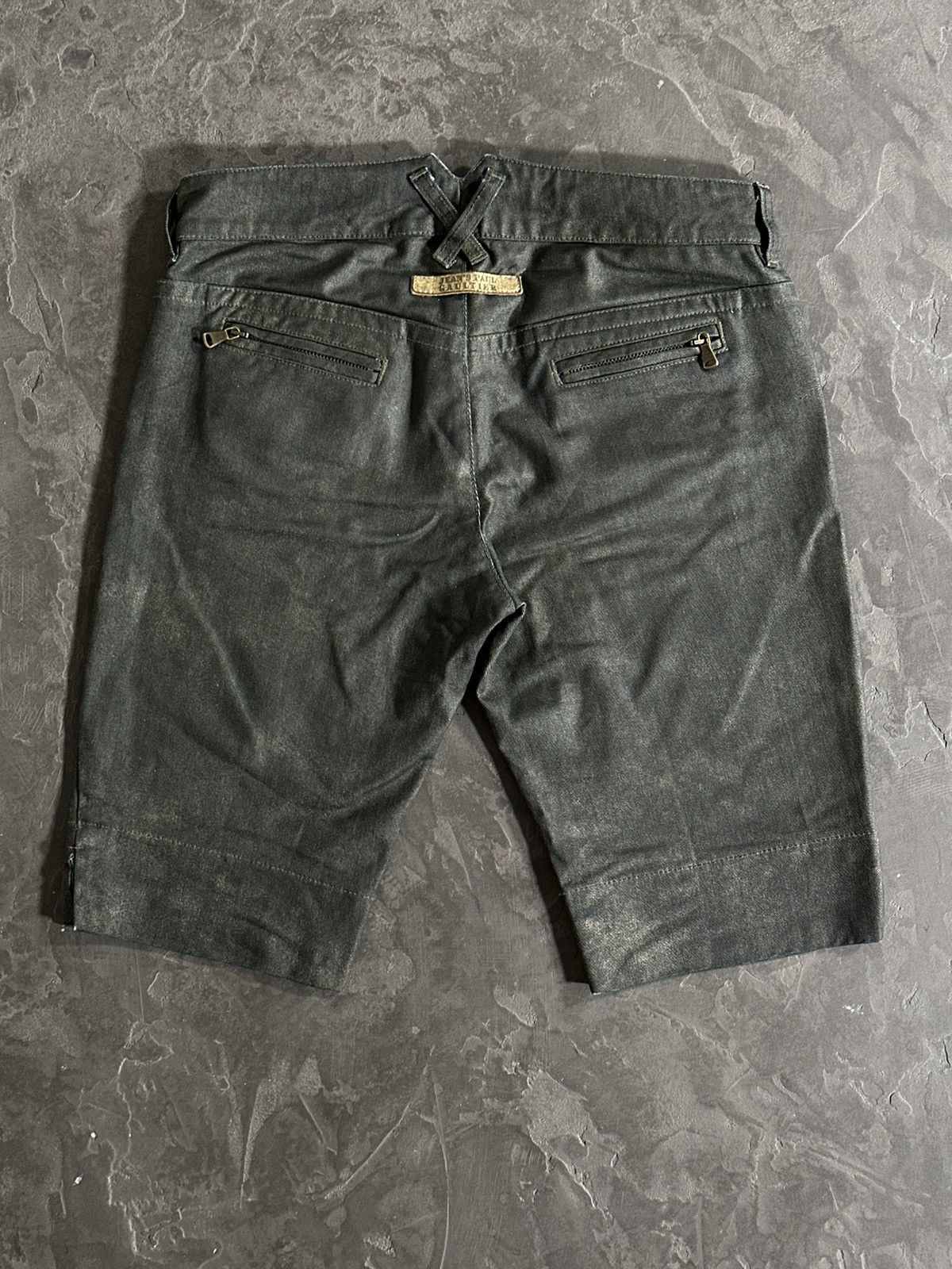 Jean Paul Gaultier Jean Paul Gaultier Waxed Shorts grey greenish Size US 28 / EU 44 - 7 Thumbnail