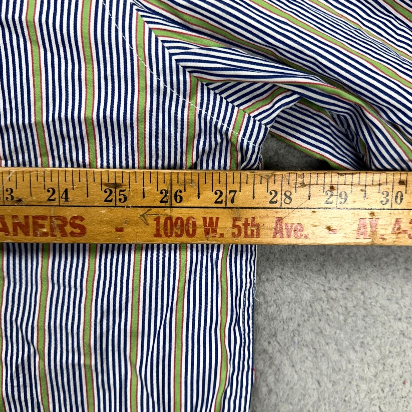 Vintage Hickey Freeman Mens Button Down Shirt 2XL Blue Flap Pocket Striped Long Sleeve Size US XXL / EU 58 / 5 - 6 Thumbnail