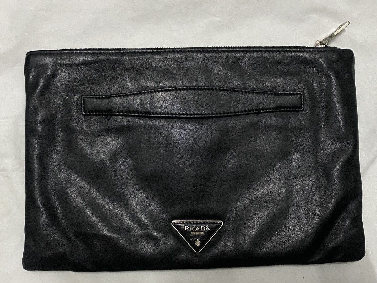 Prada Prada - Rhinestone Runway Piece - Calf Leather Clutch Bag Size ONE SIZE - 1 Thumbnail