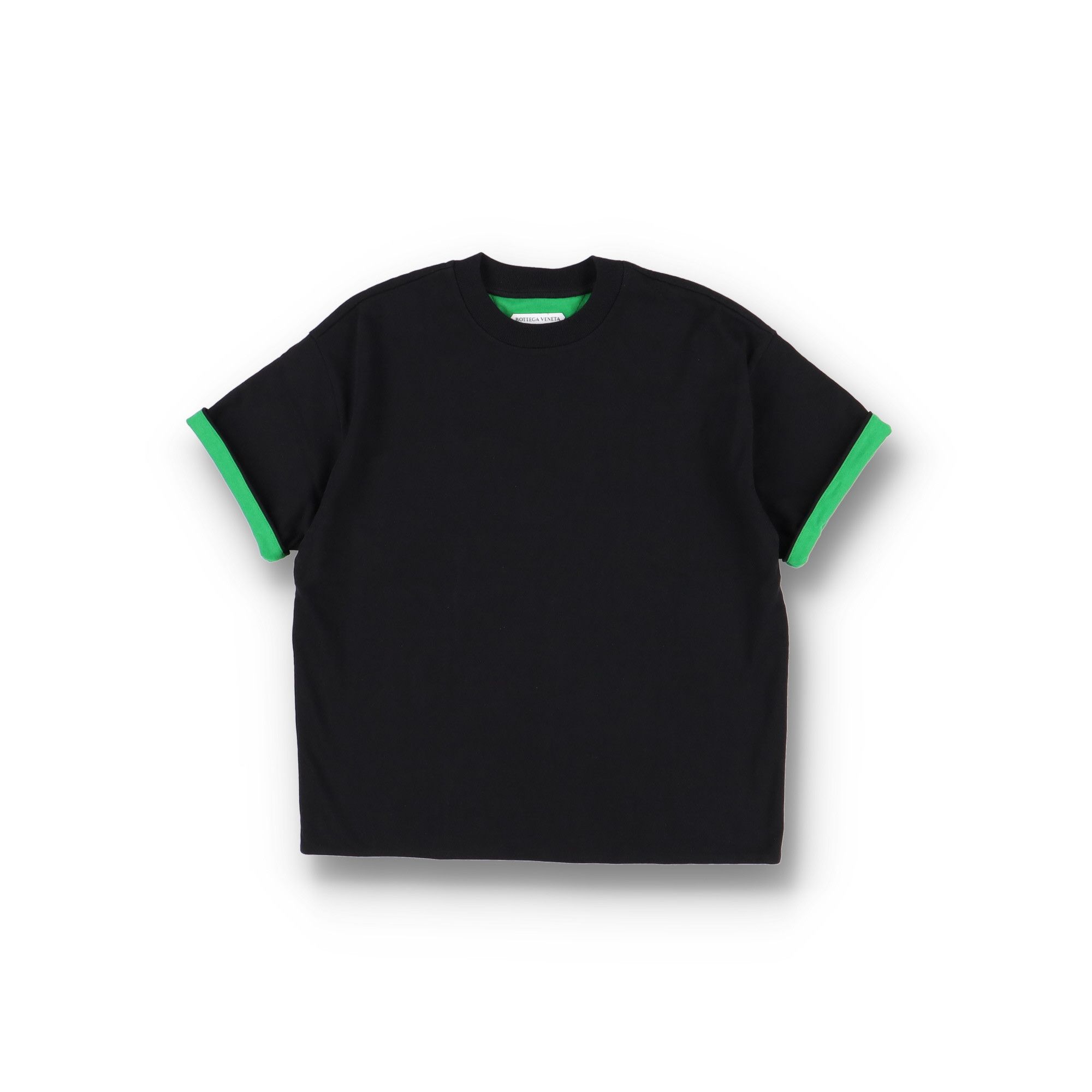 Bottega Veneta Black Double Layer Oversized Logo T-Shirt Size XS / US 0-2 / IT 36-38 - 2 Thumbnail