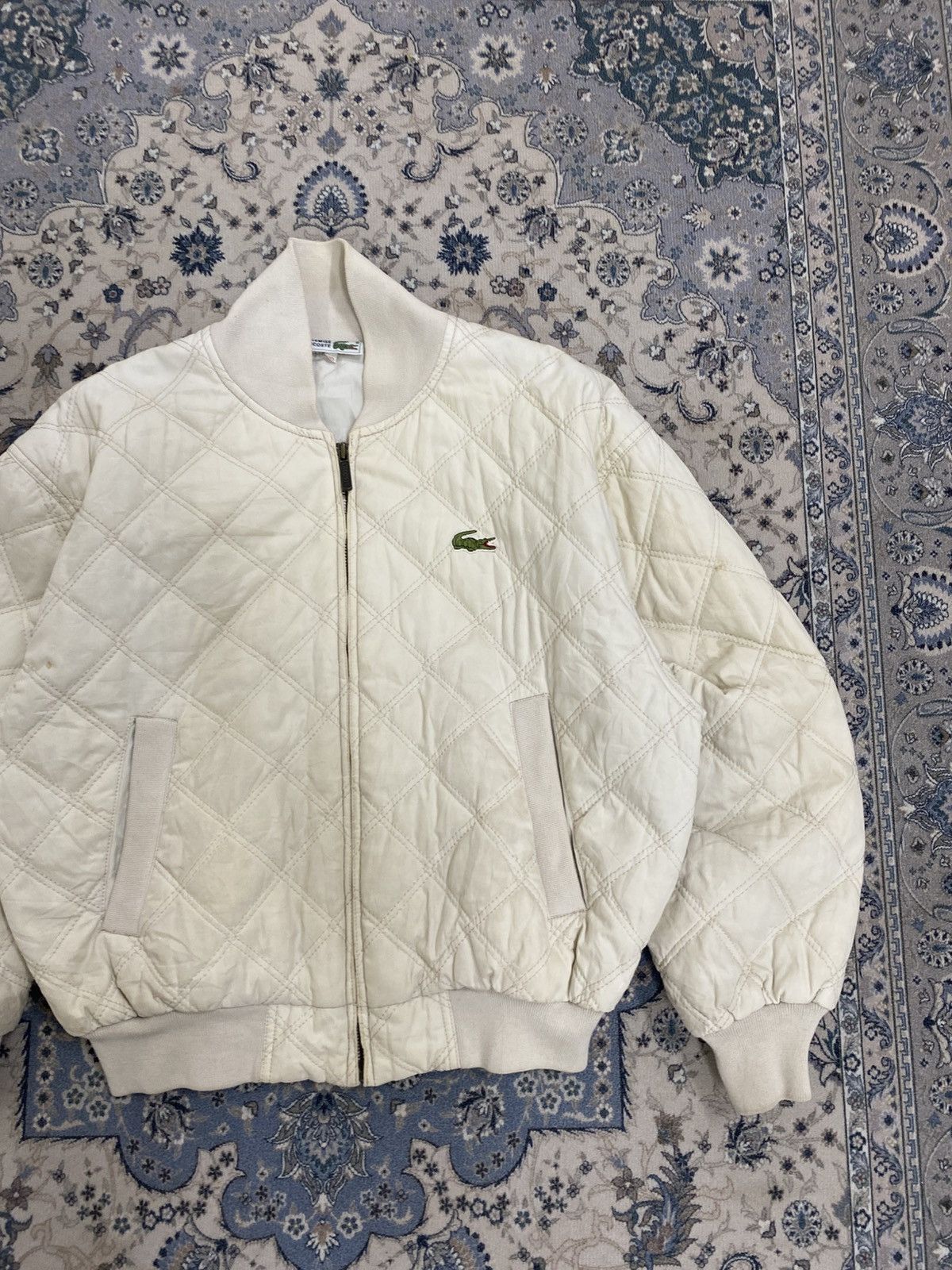 Lacoste VINTAGE 80s LACOSTE QUILTED BOMBER JACKET ZIPPER WINTER Size US S / EU 44-46 / 1 - 2 Thumbnail
