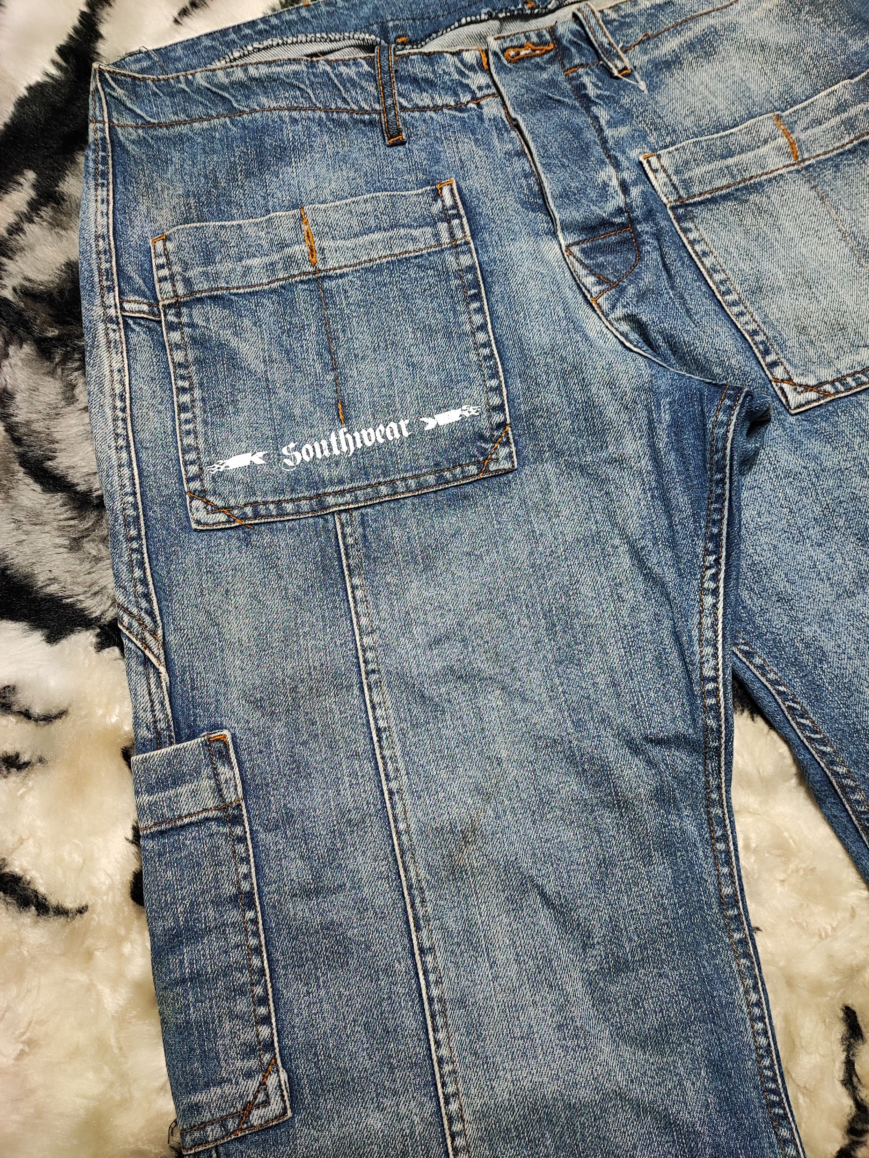 Japanese Brand Skull Denim Bakers Pants Cargo Size US 32 / EU 48 - 8 Thumbnail