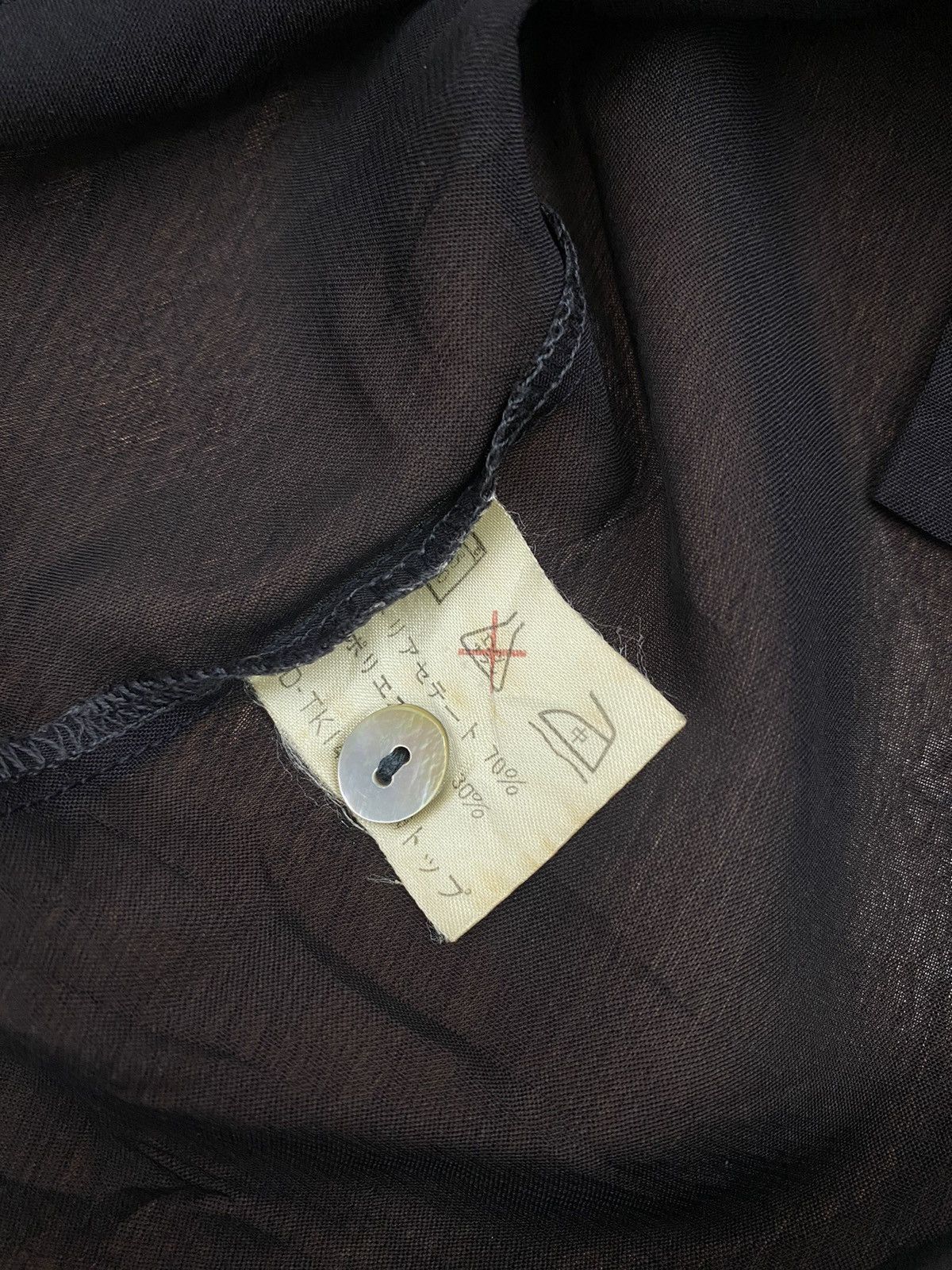 If Six Was Nine × Japanese Brand × Le Grande Bleu (L.G.B.) Japanese Transparent black shirt Size US M / EU 48-50 / 2 - 5 Thumbnail