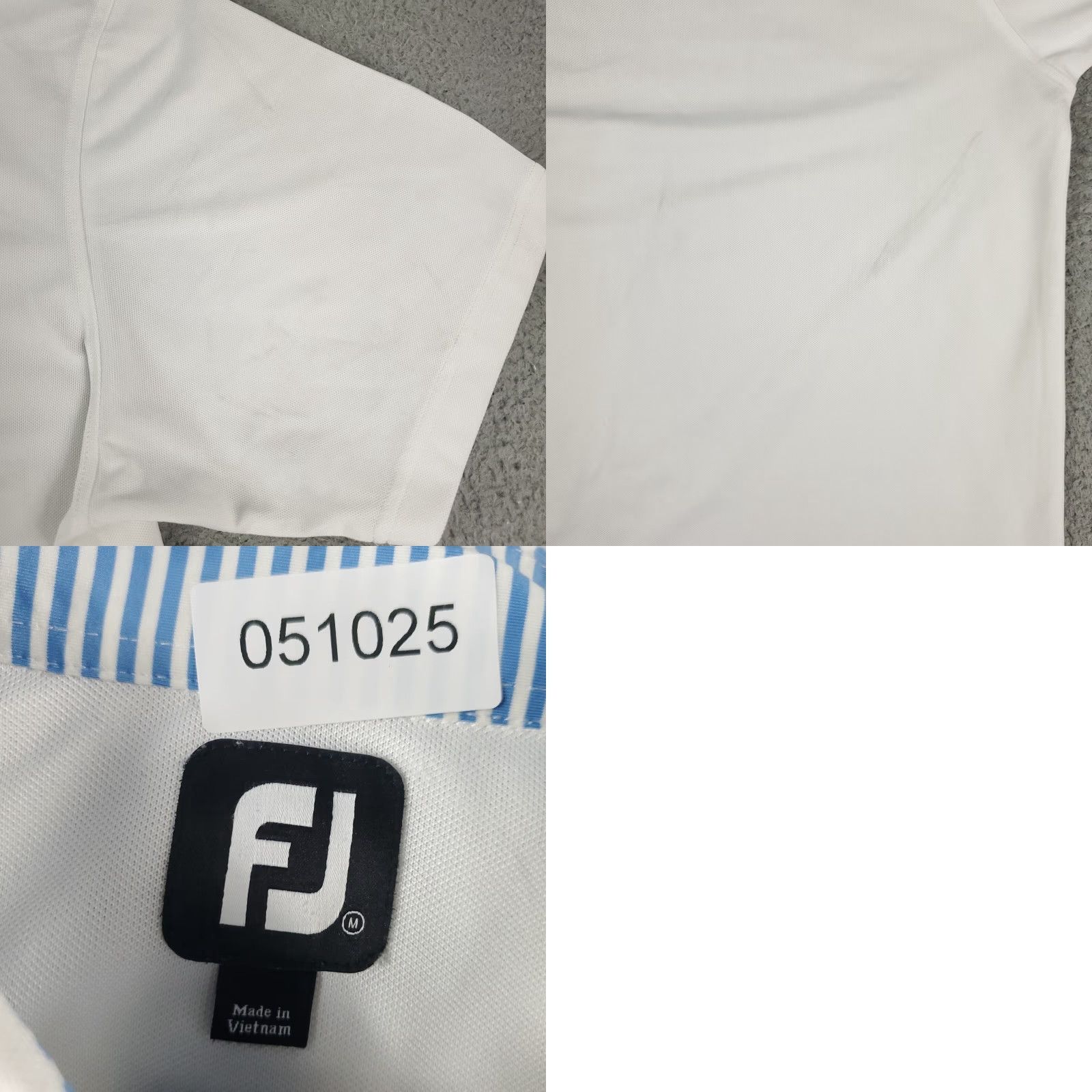 Footjoy FJ Polo Shirt Mens Size M White Size US M / EU 48-50 / 2 - 8 Thumbnail