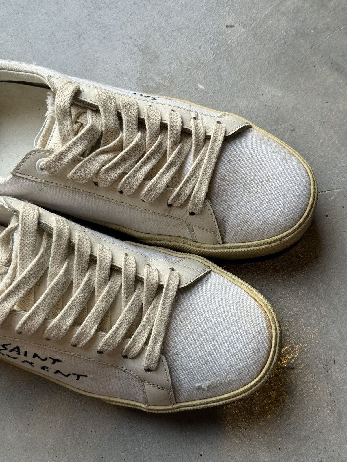 Saint Laurent Paris SAINT LAURENT Distressed Canvas Size US 6 / EU 39 - 3 Thumbnail