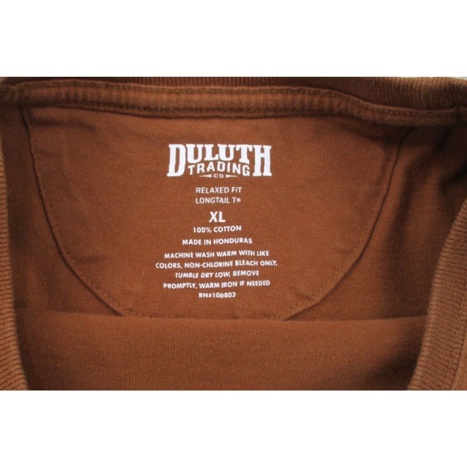 CO Duluth Trading Co T Shirt Mens XL Relaxed Fit Dark Brown Longtail Tee Pocket Shirt Size US XL / EU 56 / 4 - 4 Thumbnail