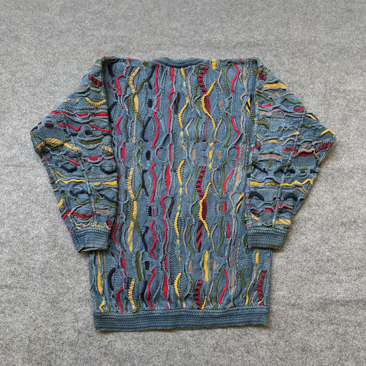 Coogi × Vintage Crazy Vintage Coogi Blues 3D Cable Knit Sweater Size US L / EU 52-54 / 3 - 5 Thumbnail