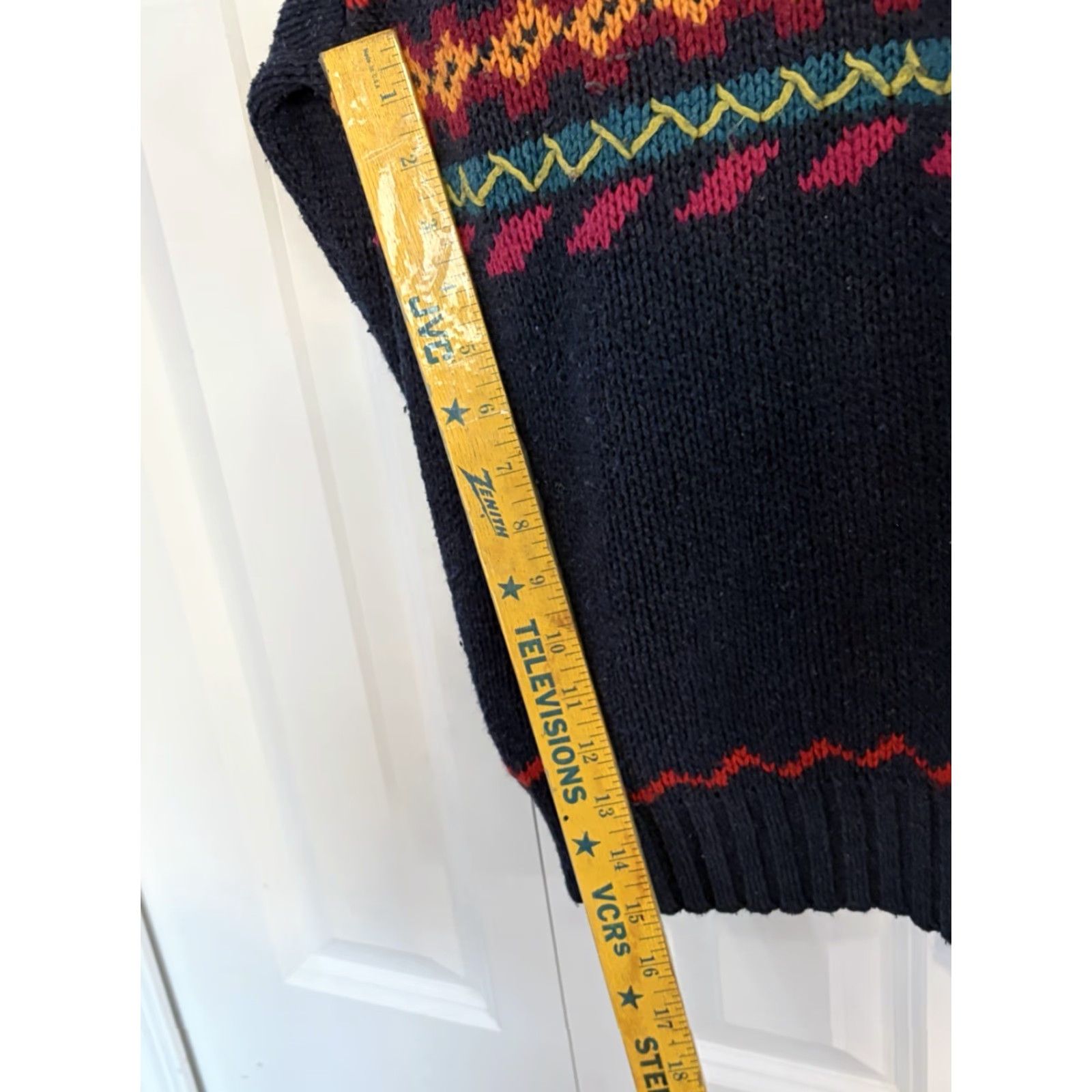Vintage VTG Whitefish Bay Knit Sweater Women's 24W Blue Crew Neck Long Sleeve Raglan Acrylic Knit Pullover Size 4XL / US 24-26 - 4 Thumbnail