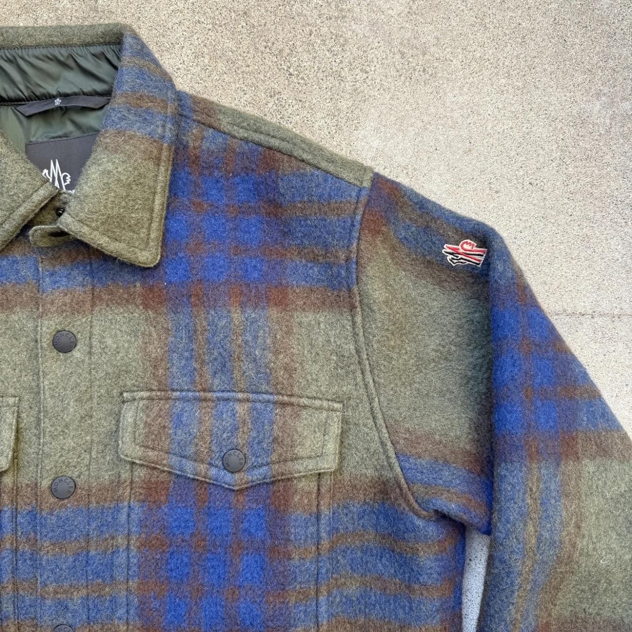 Moncler MONCLER GRENOBLE JACKET APRES SKI GREEN GREY PLAID FLANNEL Size US XL / EU 56 / 4 - 4 Thumbnail